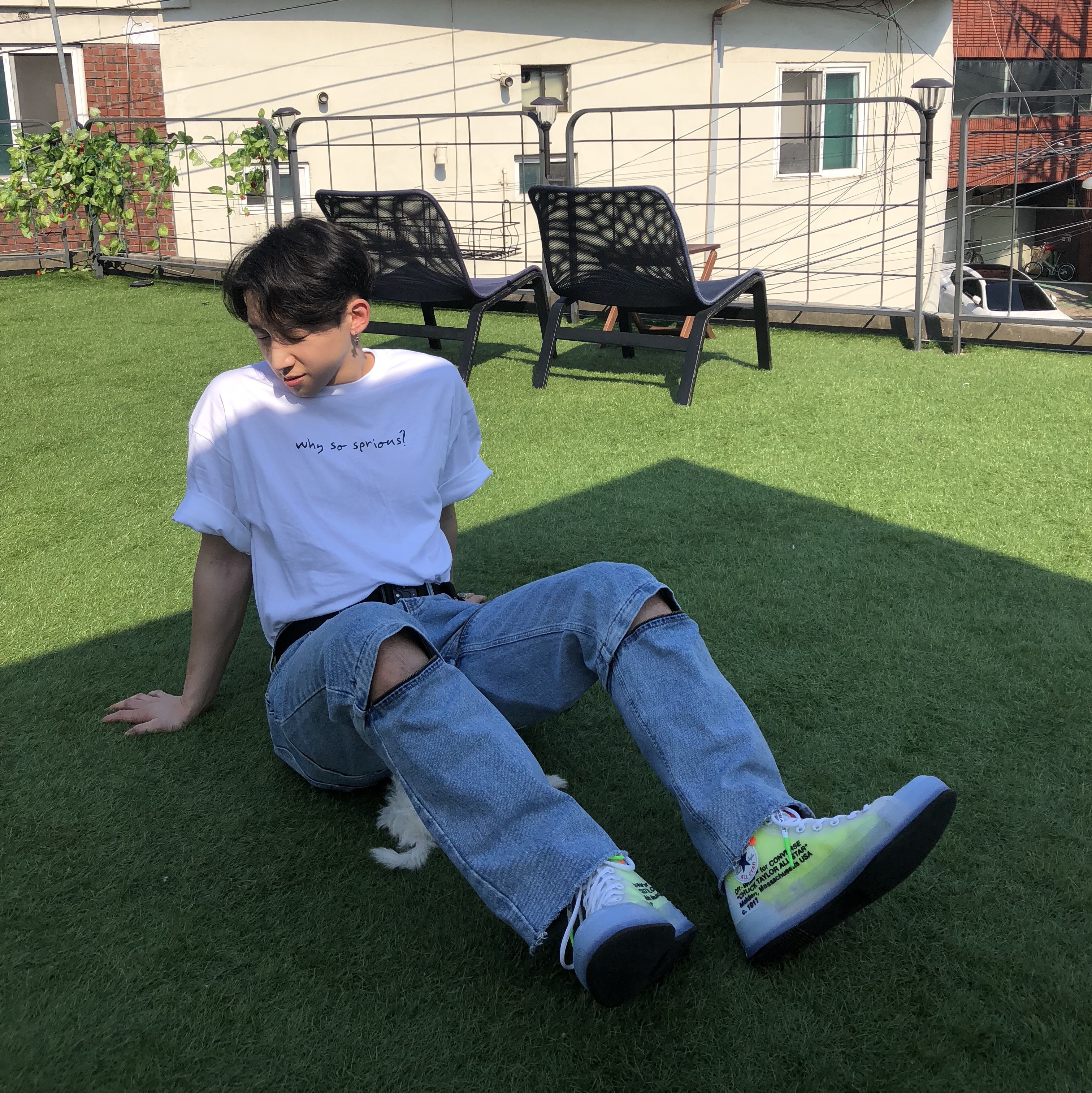 Converse x Off-White Chuck 70 High The Ten 착용 스타일 - 1