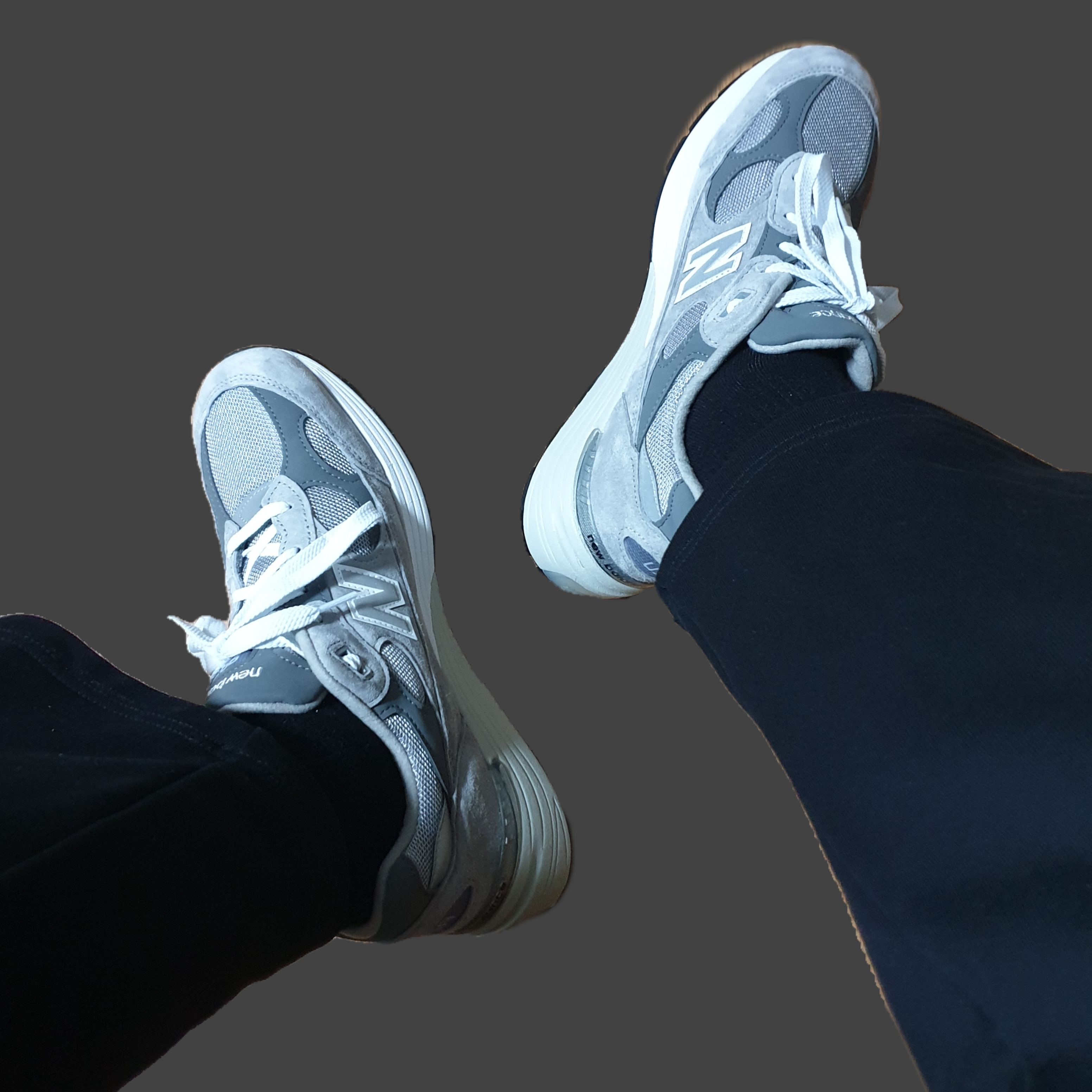 New Balance 992 Made in USA Grey - D Standard 착용 스타일 - 2