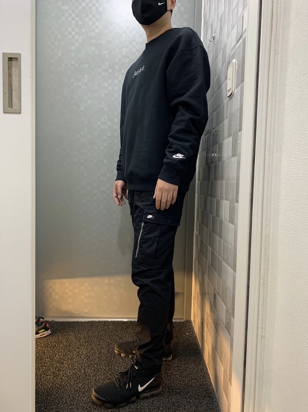 Nike Air VaporMax Flyknit 2 Black White 착용 스타일