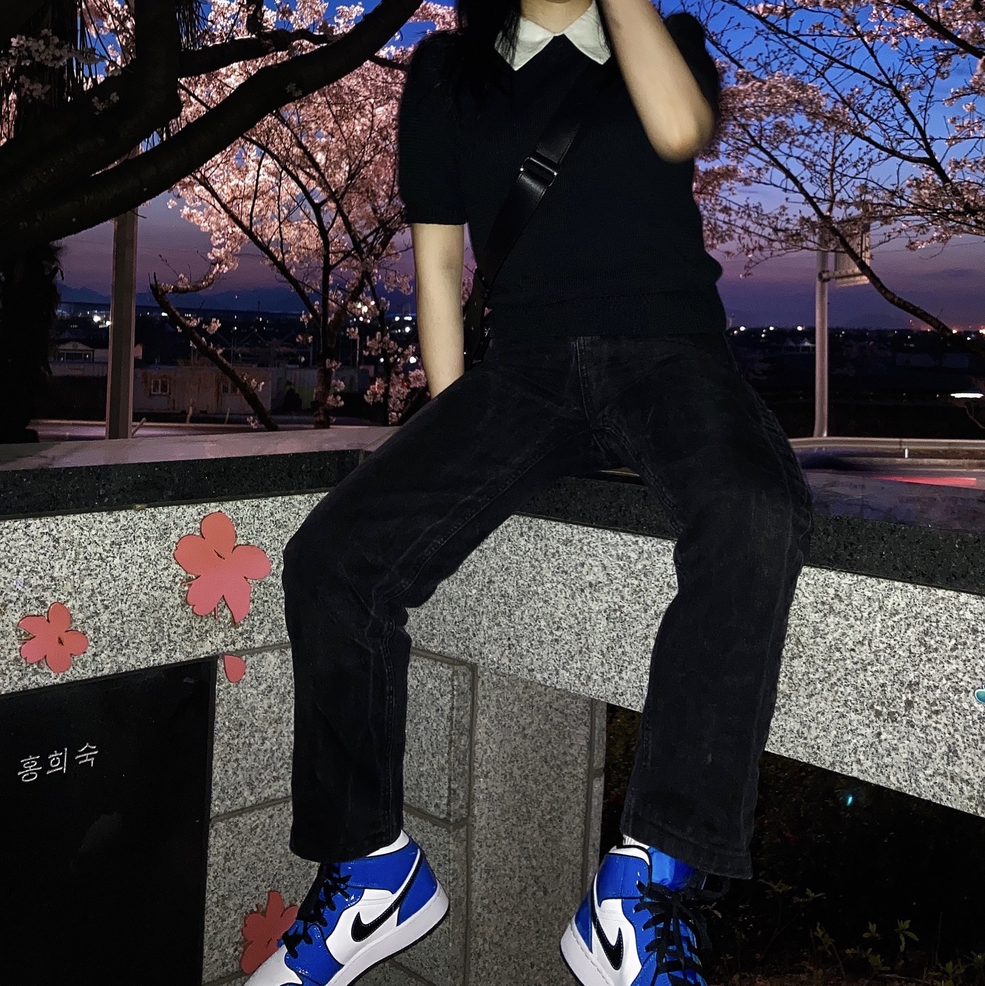 (GS) Jordan 1 Mid SE Signal Blue 착용 스타일