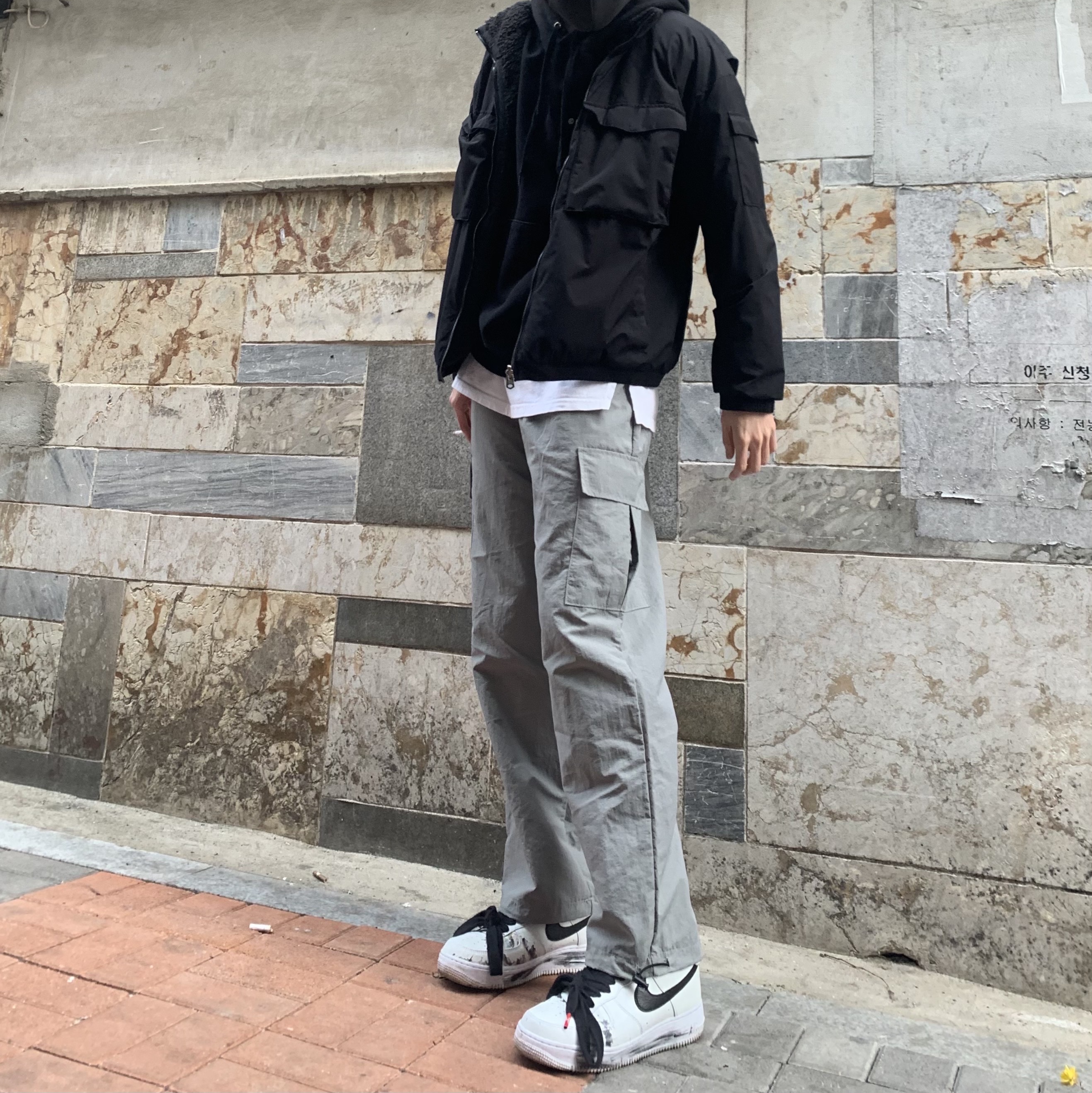Nike x Peaceminusone Air Force 1 Low Para-Noise 2.0 착용 스타일