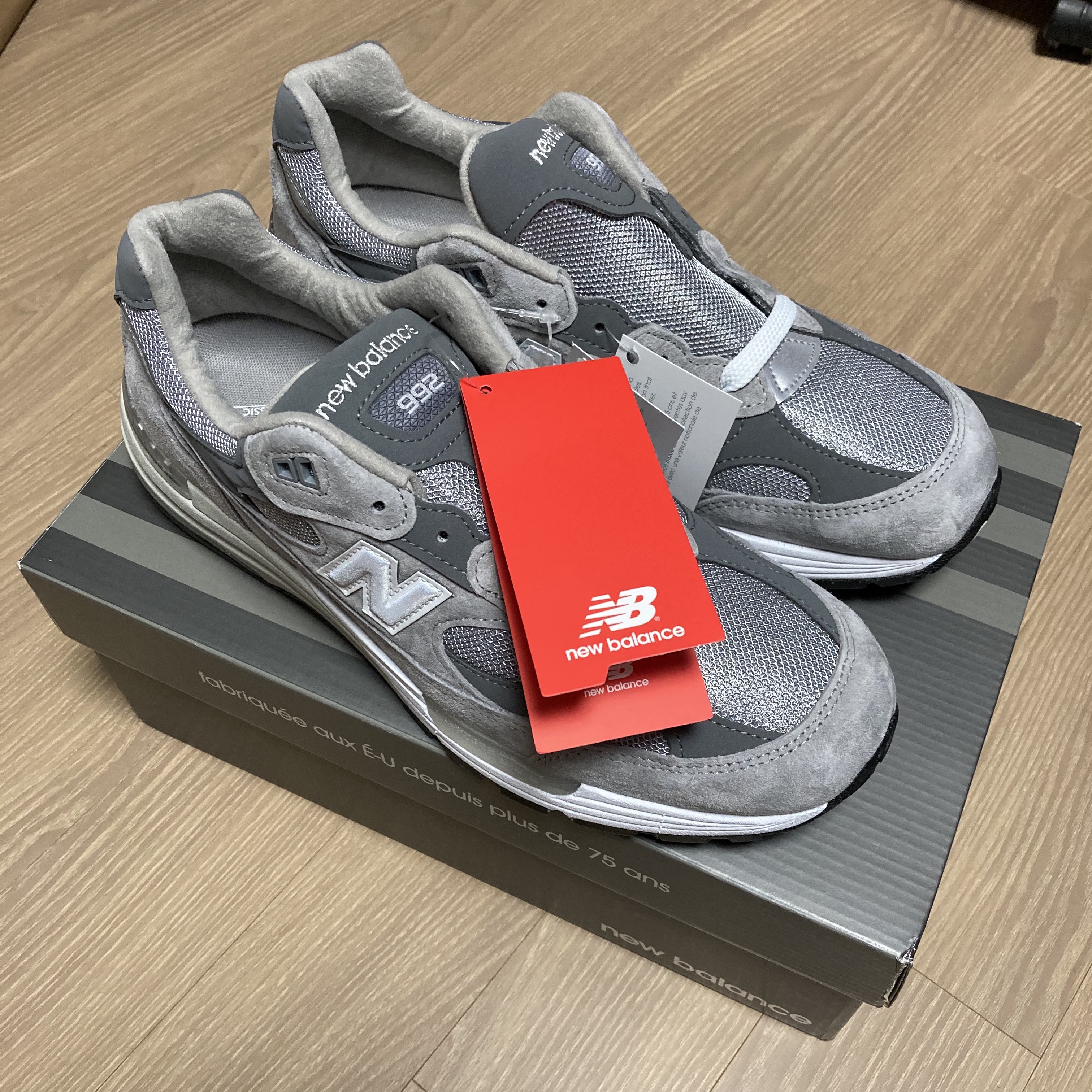New Balance 992 Made in USA Grey - D Standard 착용 스타일