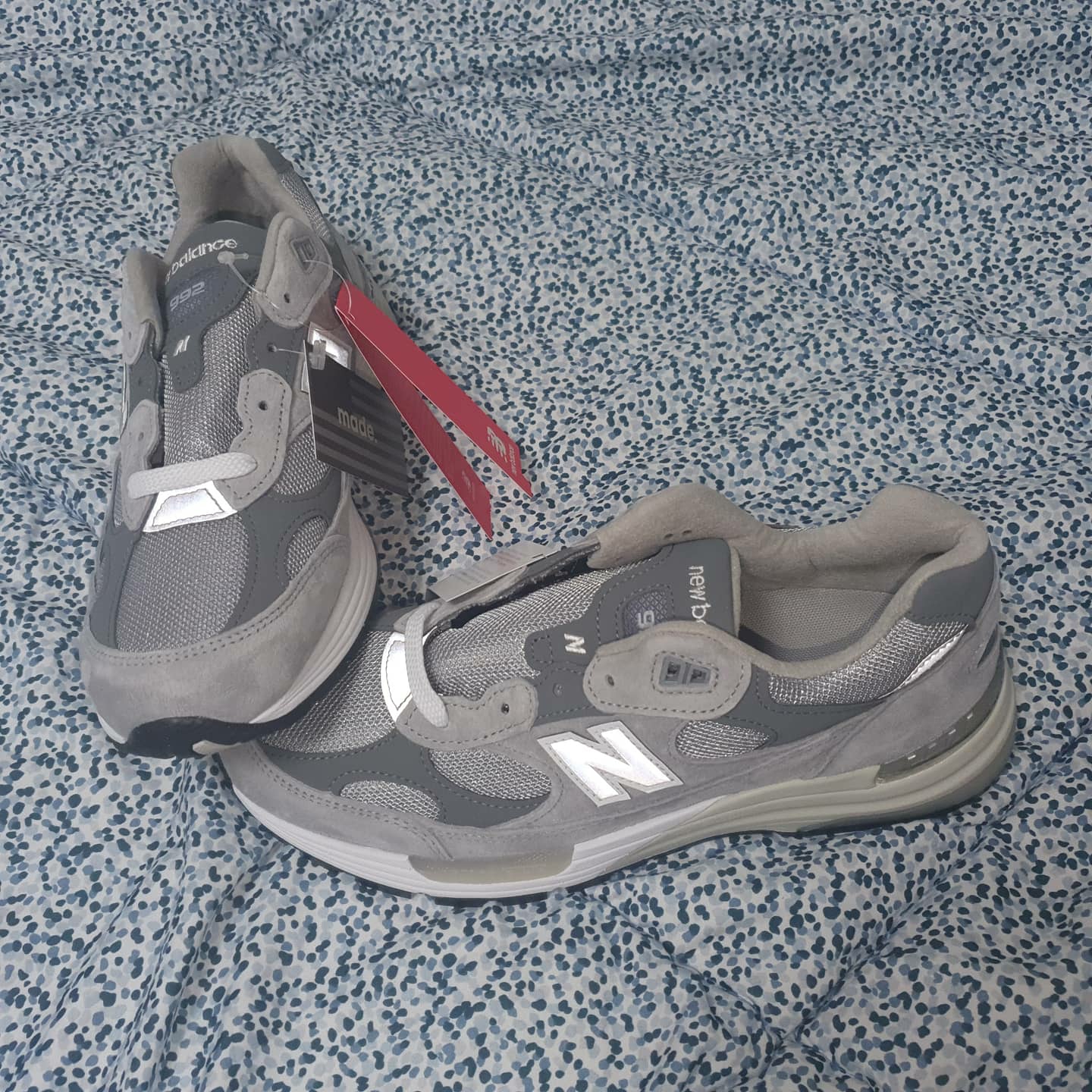 New Balance 992 Made in USA Grey - D Standard 착용 스타일 - 4