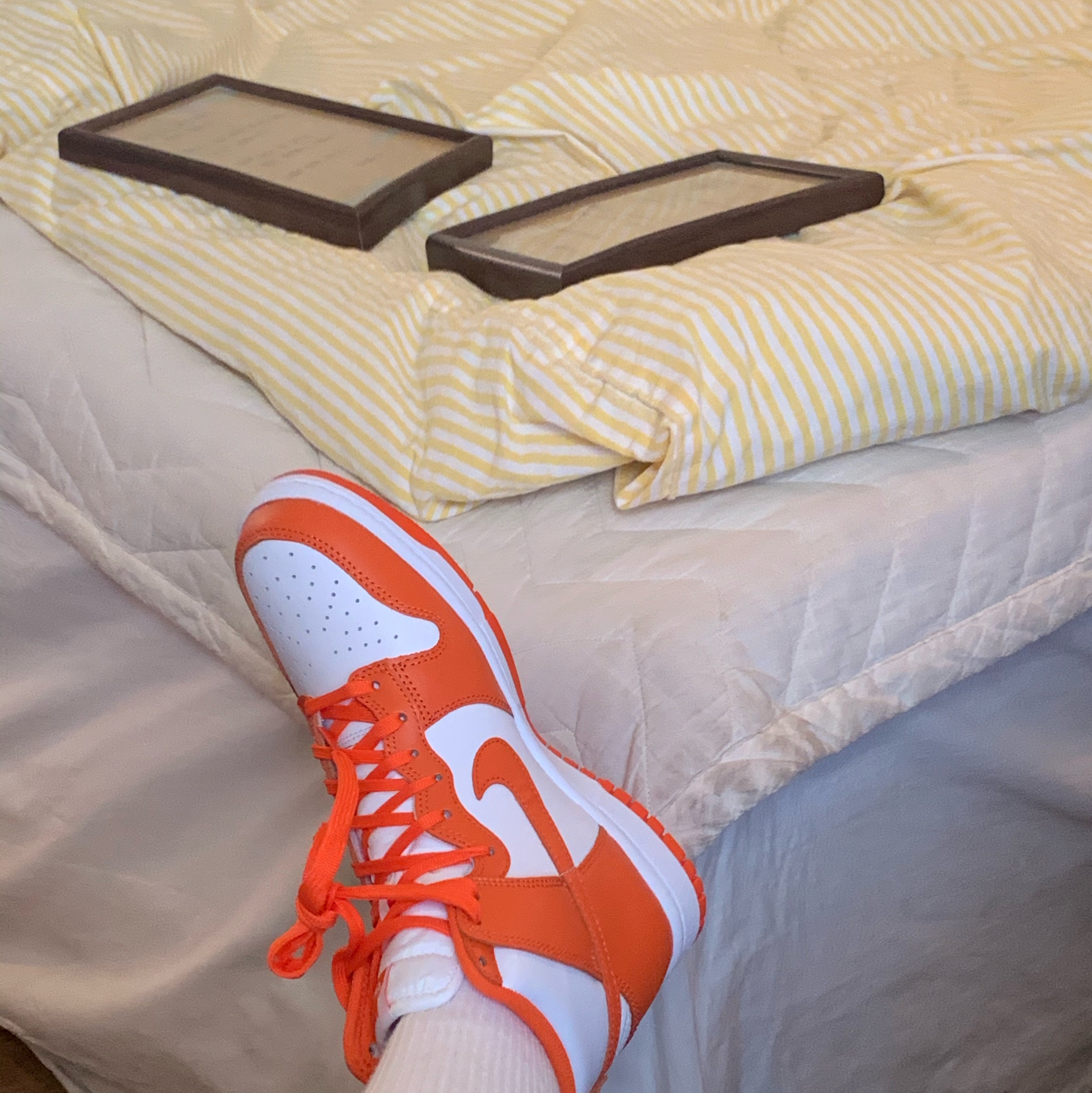 (GS) Nike Dunk High Orange Blaze 착용 스타일 - 2