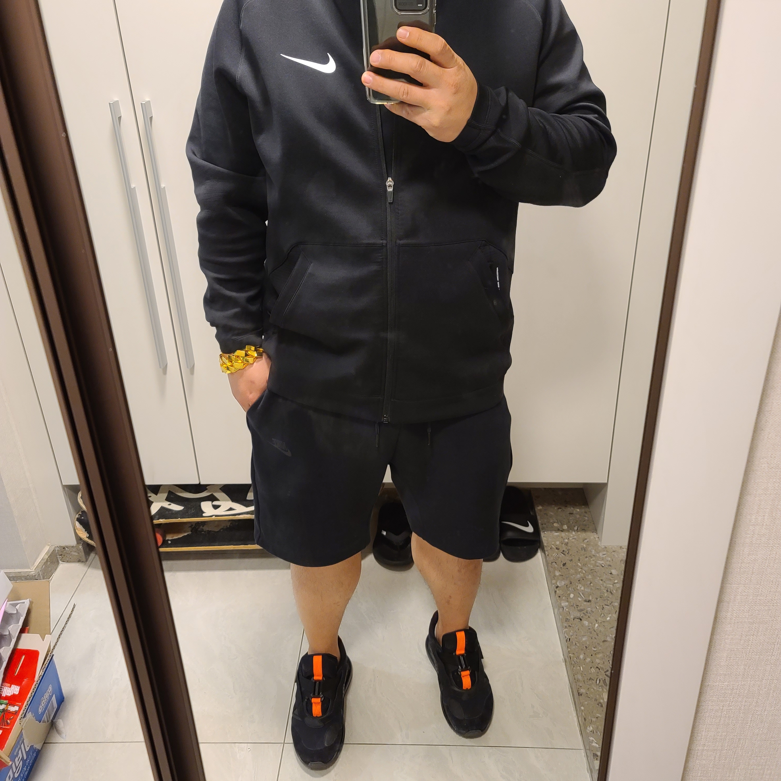 Nike Air Max 720 OBJ Slip Black 착용 스타일