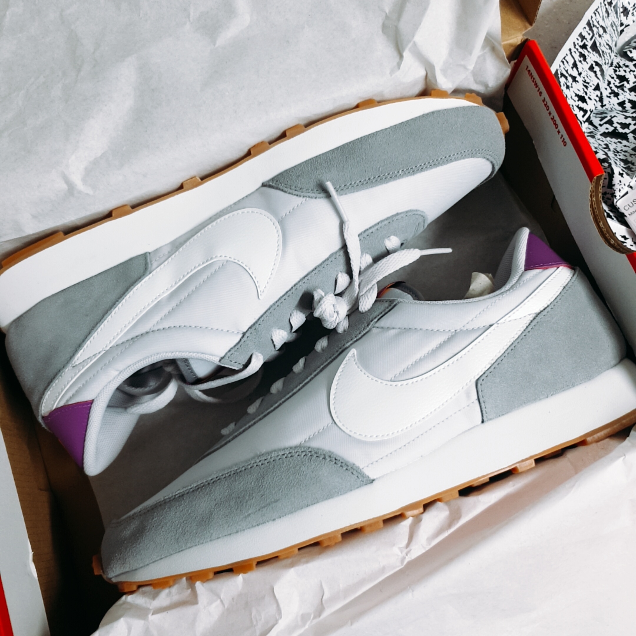 (W) Nike Daybreak Particle Grey 착용 스타일 - 1