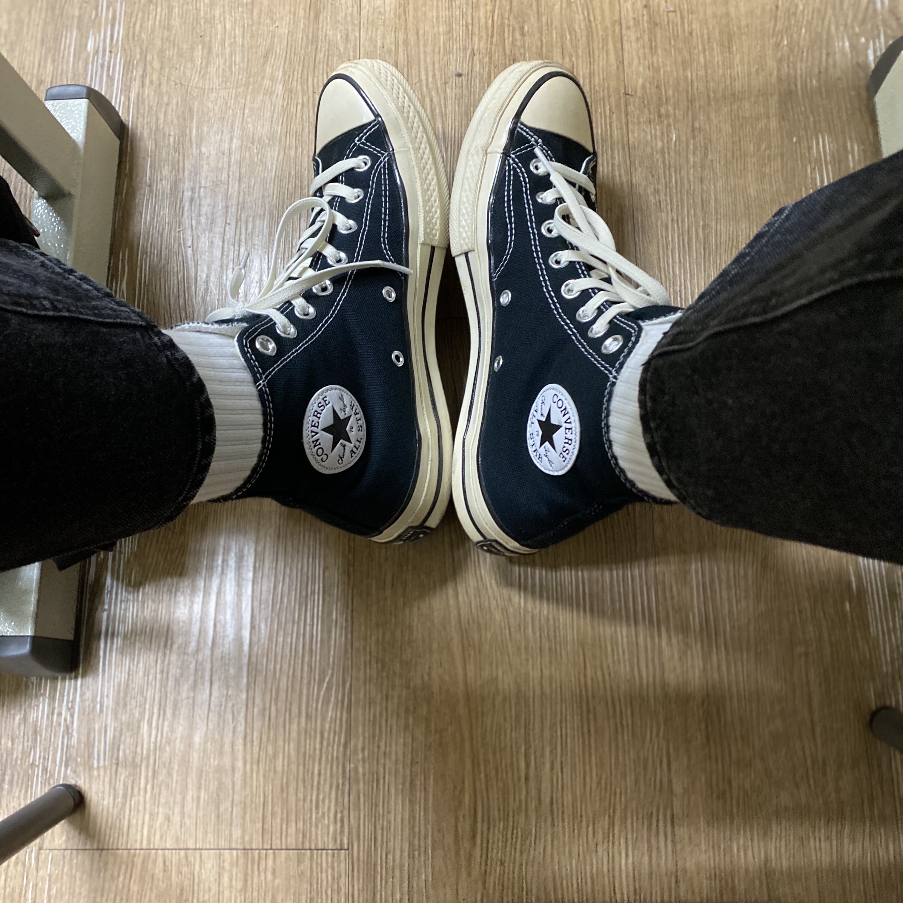 Converse Chuck 70 Hi Black 착용 스타일