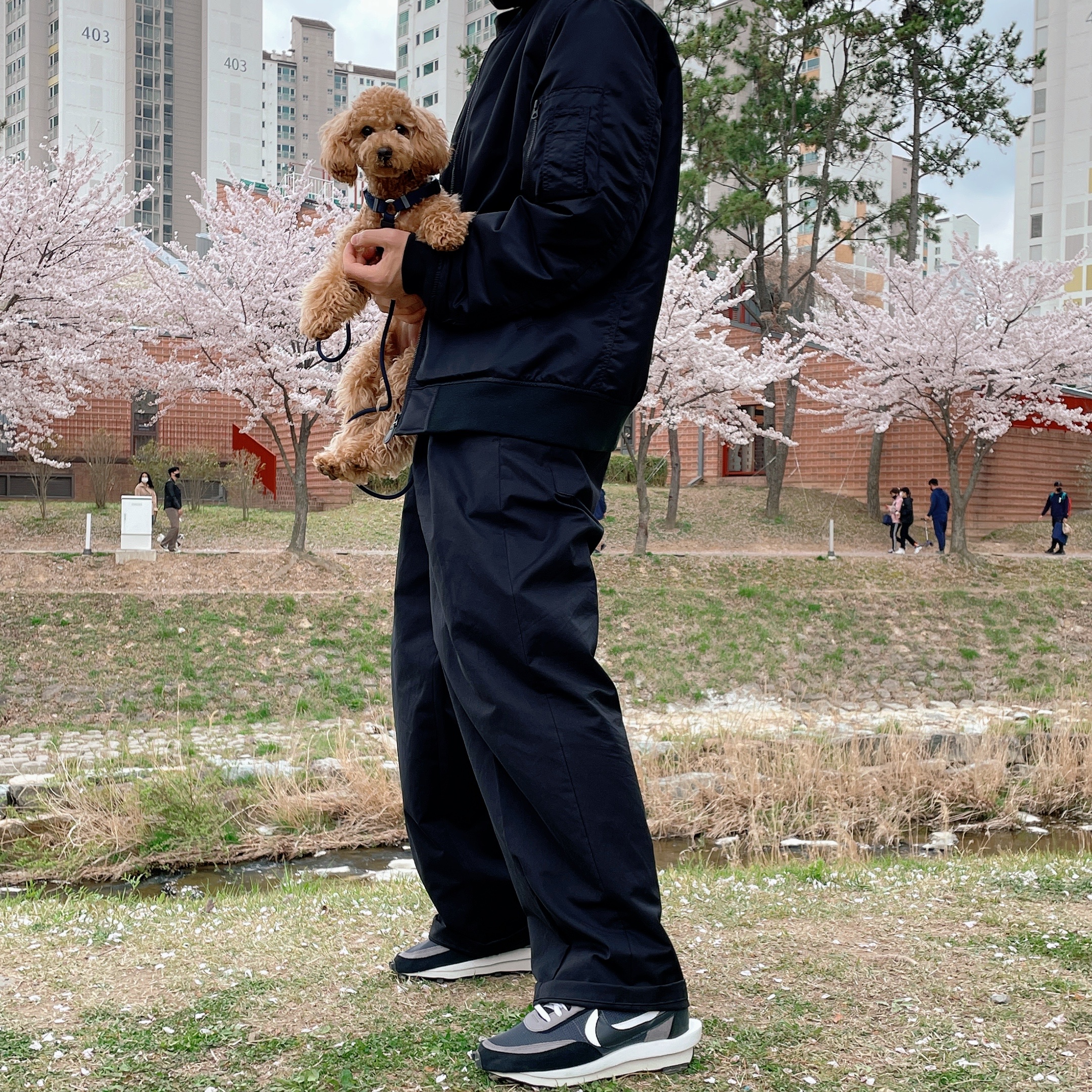 Nike x Sacai LDWaffle Black 착용 스타일