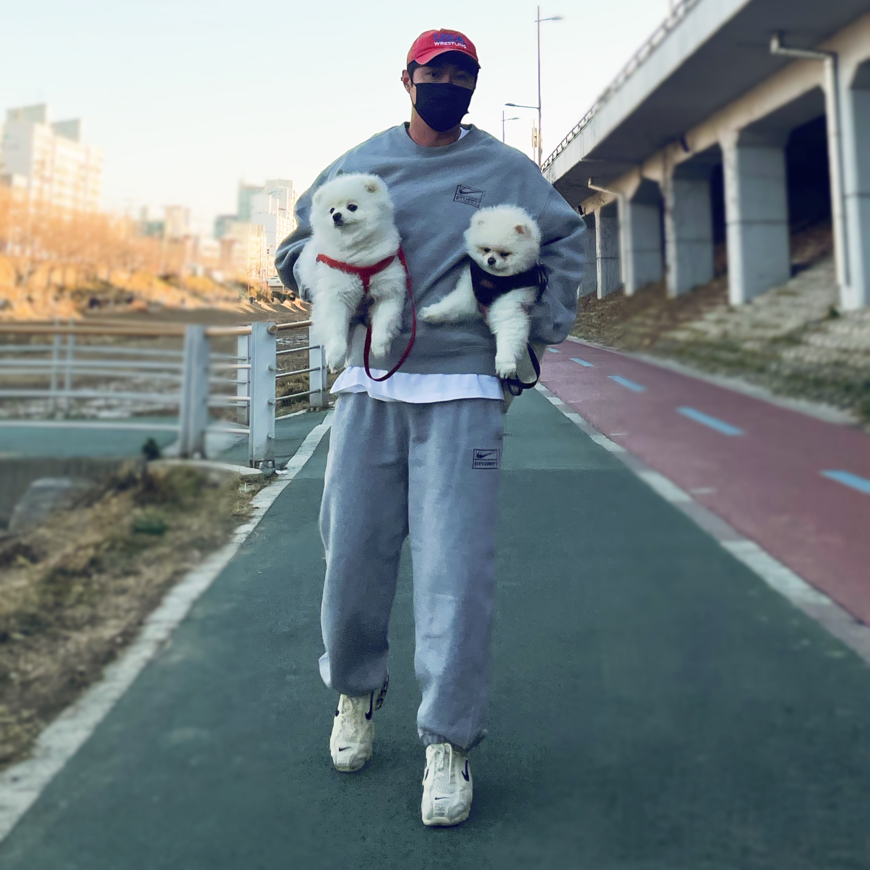 Nike x Stussy NRG BR Crew Fleece Grey, Nike x Stussy NRG BR Fleece Pants Grey 착용 스타일