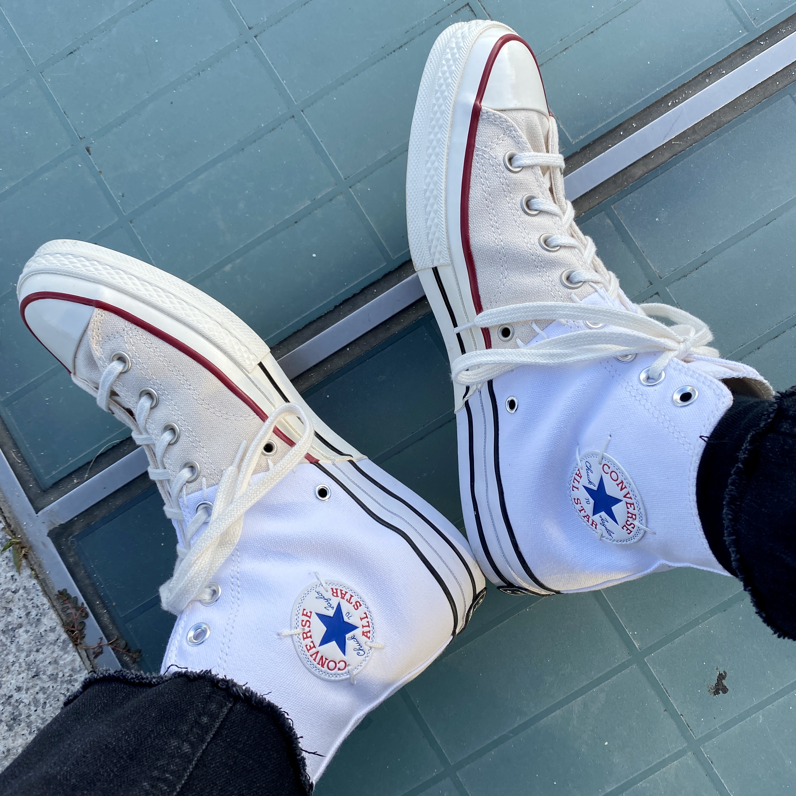Converse x Slam Jam Chuck 70 Hi Reconstructed White 착용 스타일