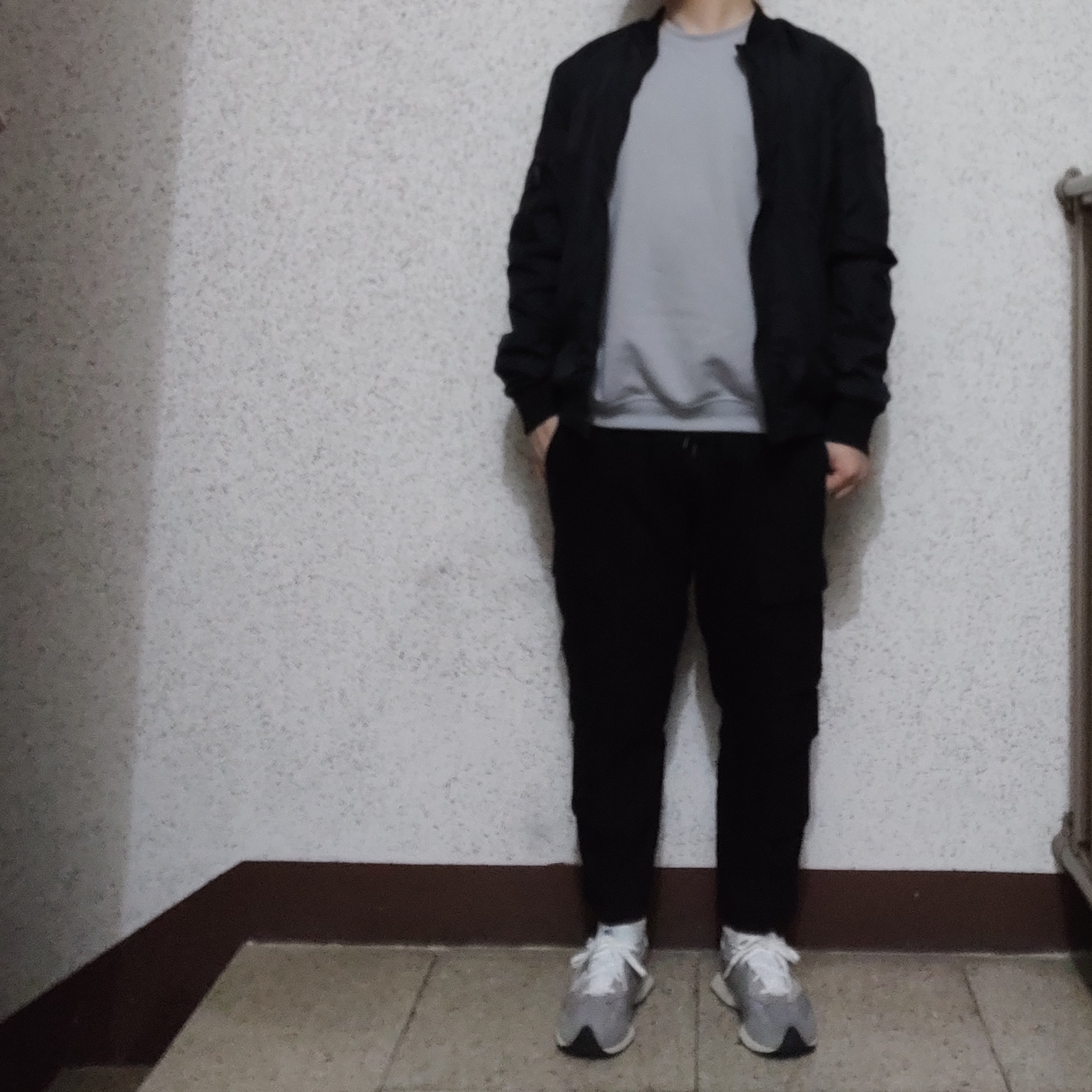 (GS) New Balance 327 Grey White - M Standard 착용 스타일
