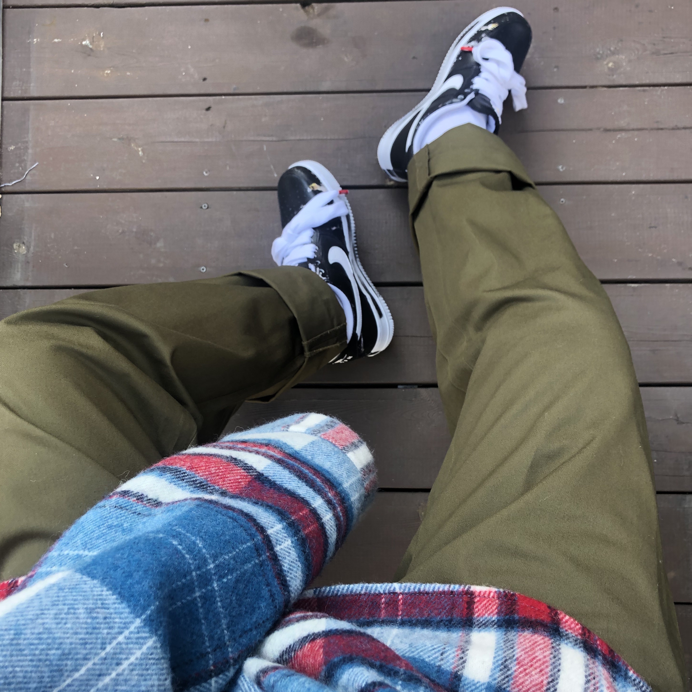 Nike x Peaceminusone Air Force 1 Low Para-Noise 착용 스타일