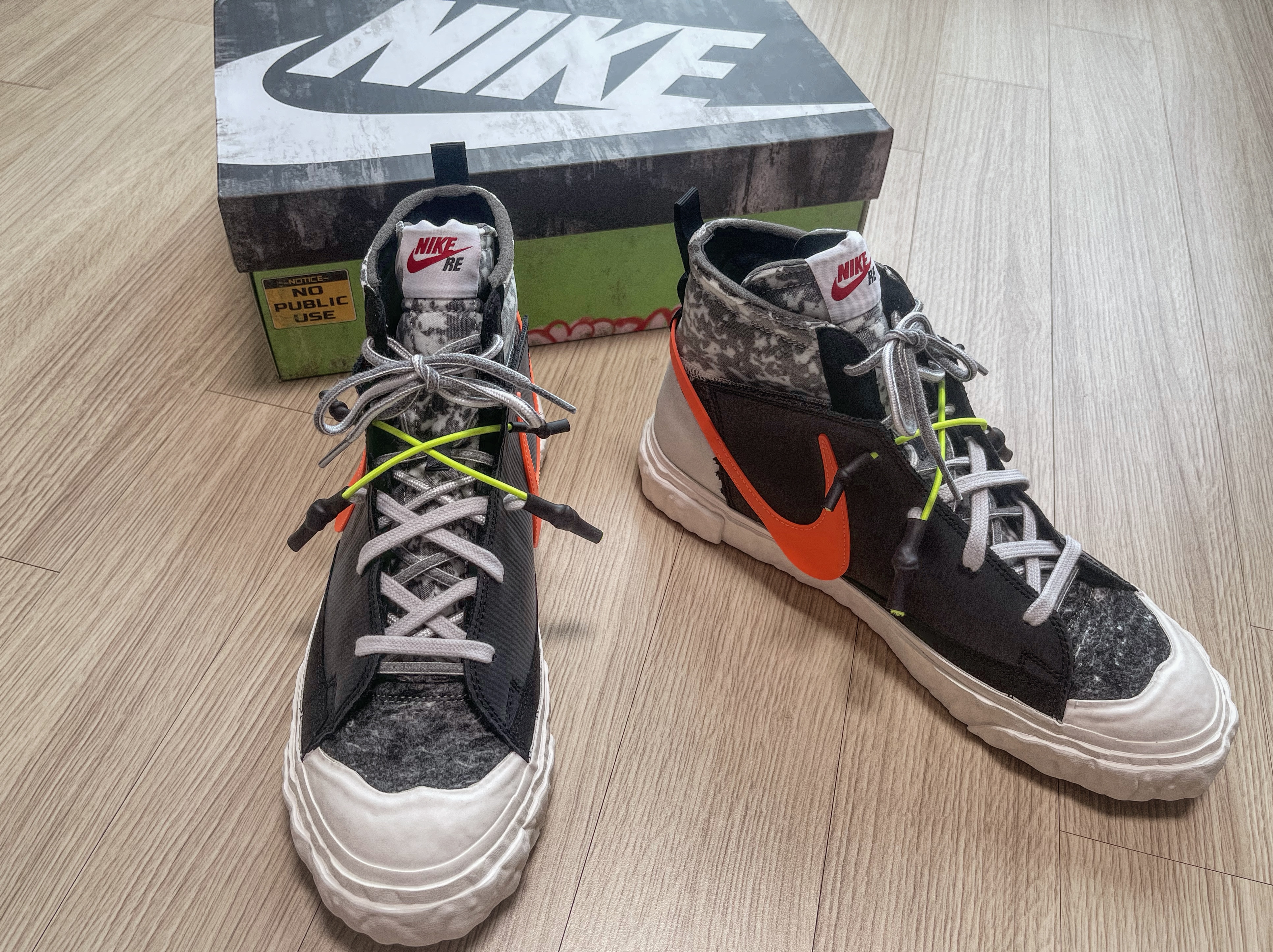 Nike x Readymade Blazer Mid Black 착용 스타일 - 1
