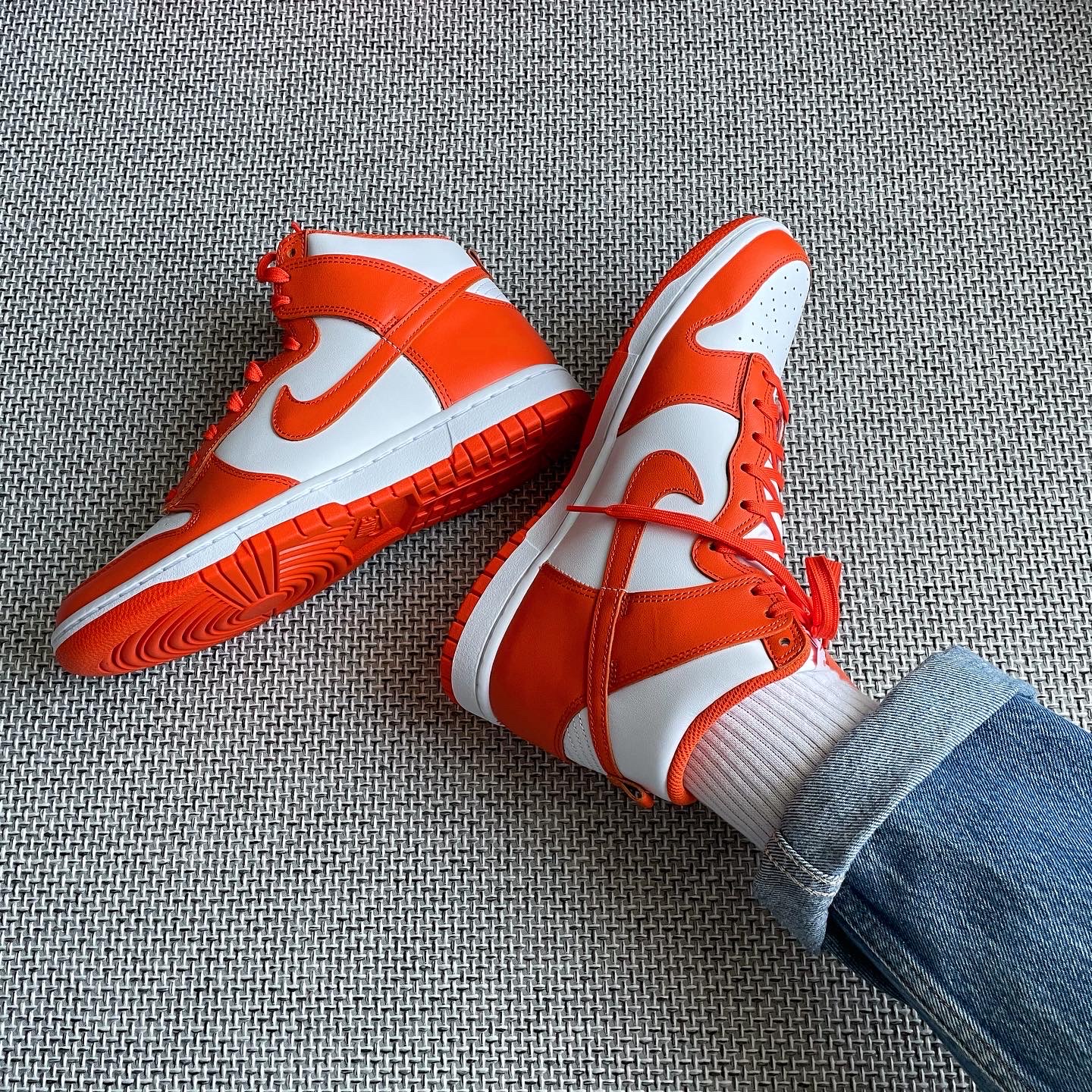 Nike Dunk High Retro Orange Blaze 착용 스타일