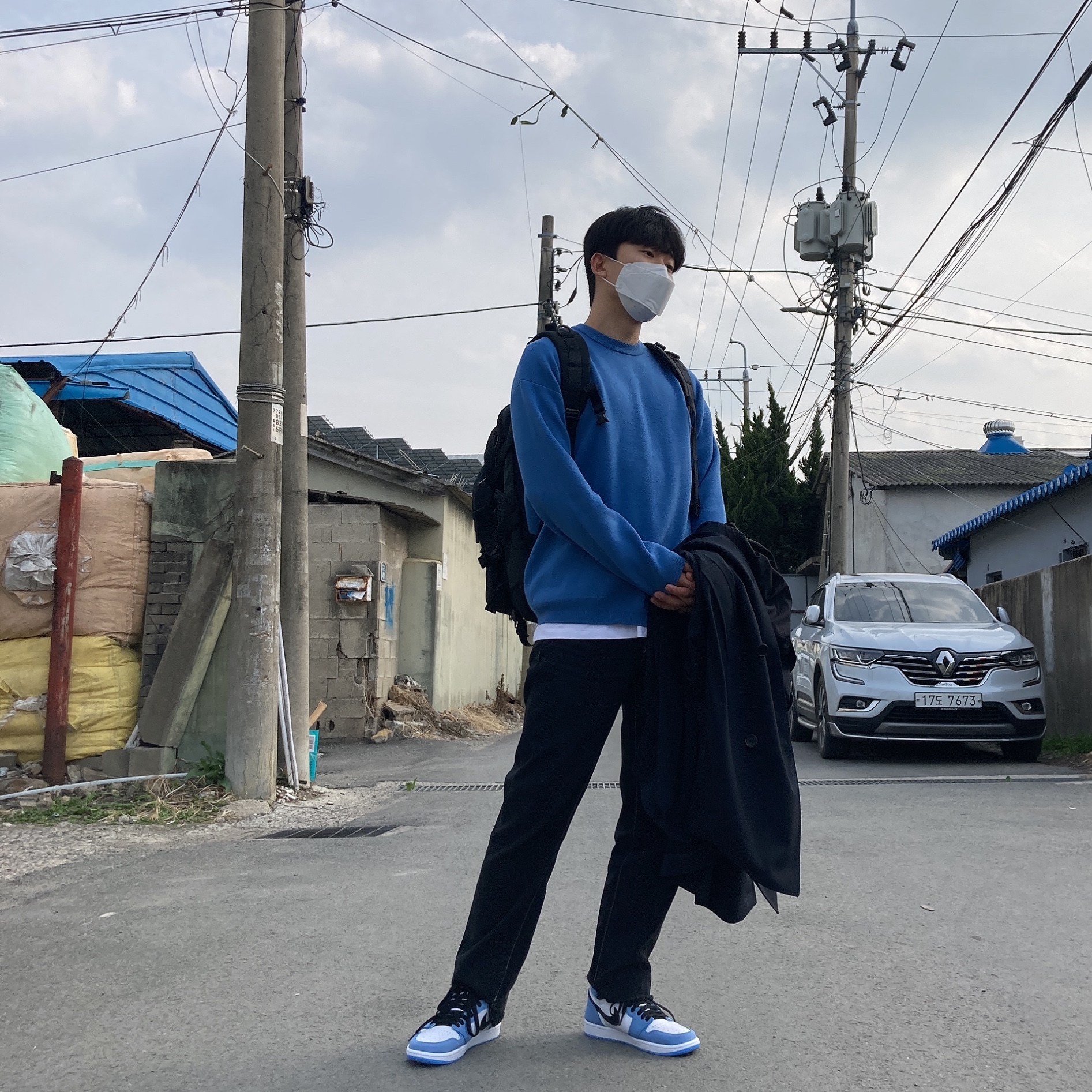 Jordan 1 Retro High OG University Blue 착용 스타일