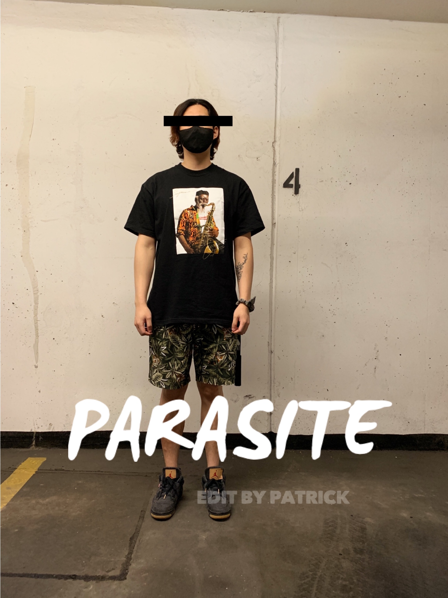 Supreme Pharoah Sanders T-Shirt Black - 20FW, Jordan 4 x Levi's Retro Black Denim (Levi's Tag) 착용 스타일 - 3