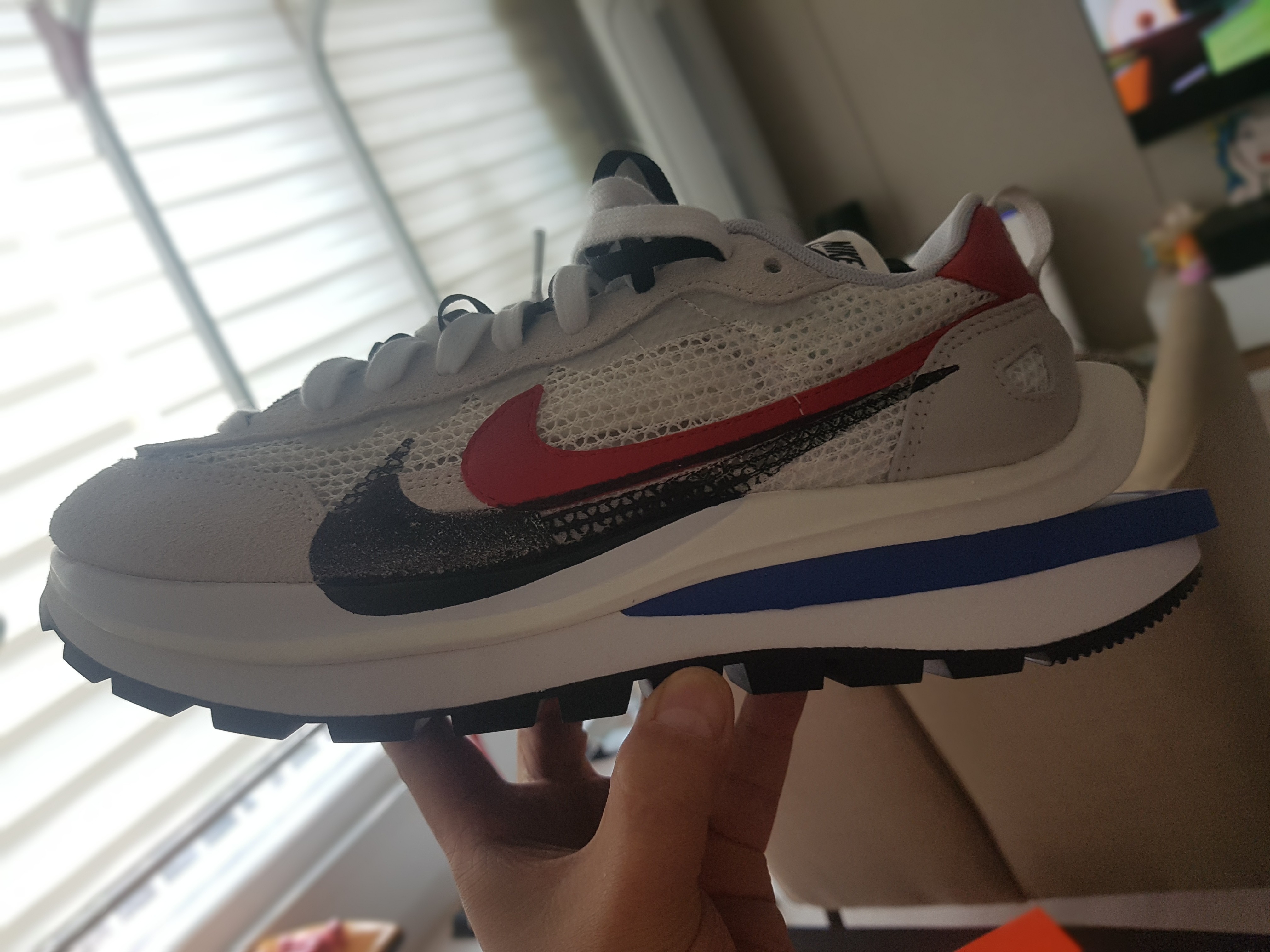 Nike x Sacai VaporWaffle Black White, Nike x Sacai VaporWaffle Royal Fuchsia 착용 스타일 - 2