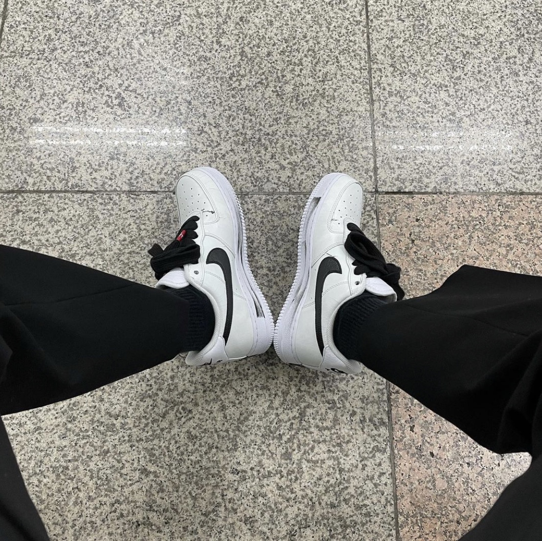 Nike x Peaceminusone Air Force 1 Low Para-Noise 2.0 착용 스타일