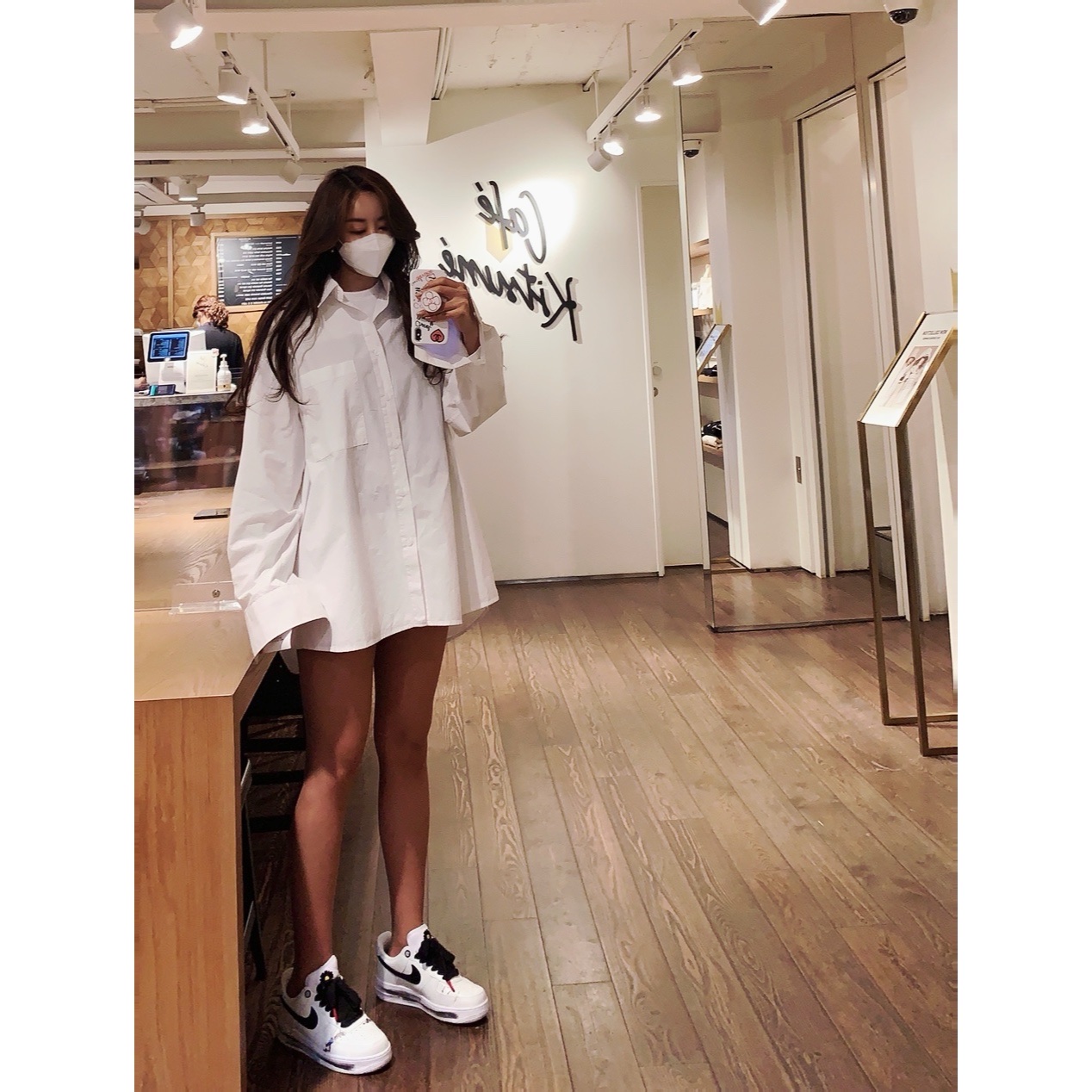 Nike x Peaceminusone Air Force 1 Low Para-Noise 2.0 착용 스타일 - 3