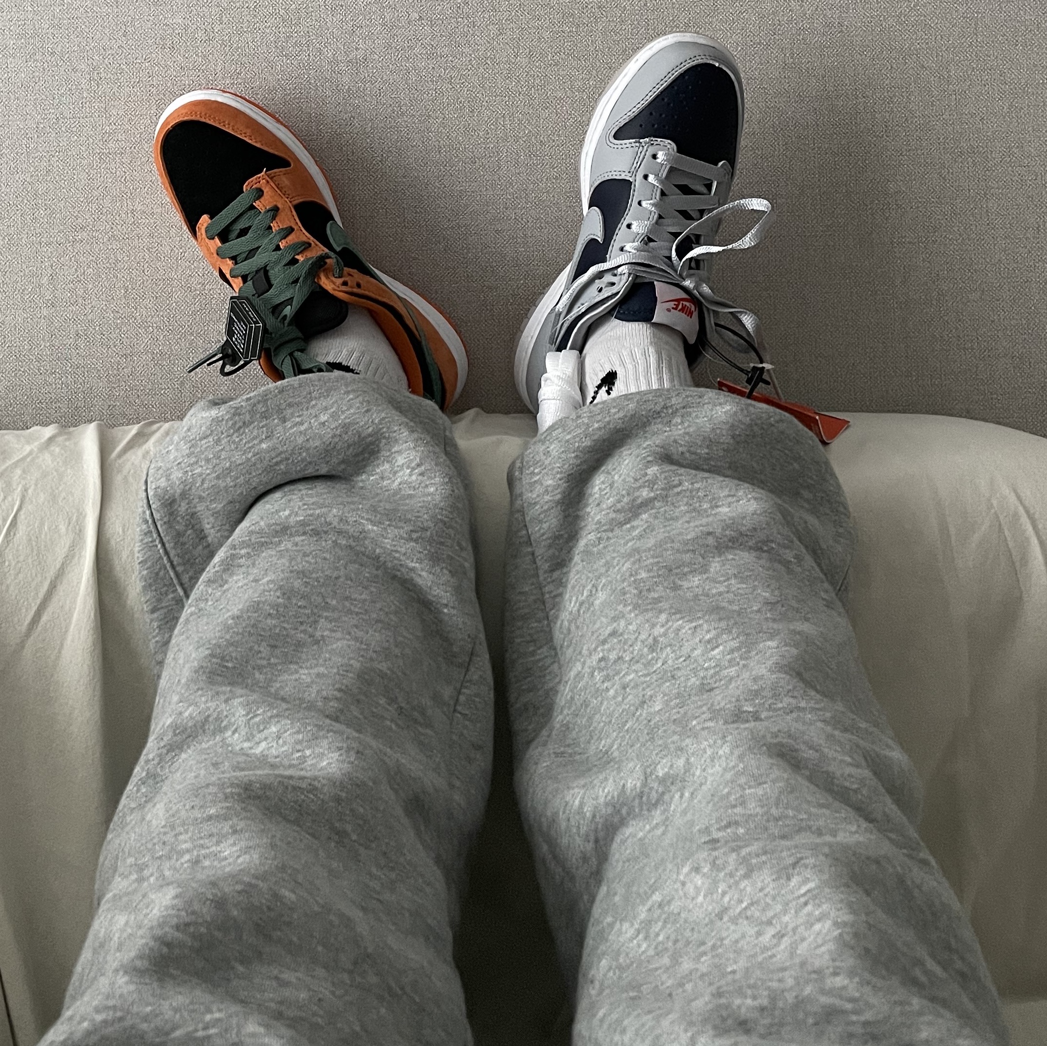 Nike Dunk Low SP Ceramic, (W) Nike Dunk Low SP College Navy 착용 스타일