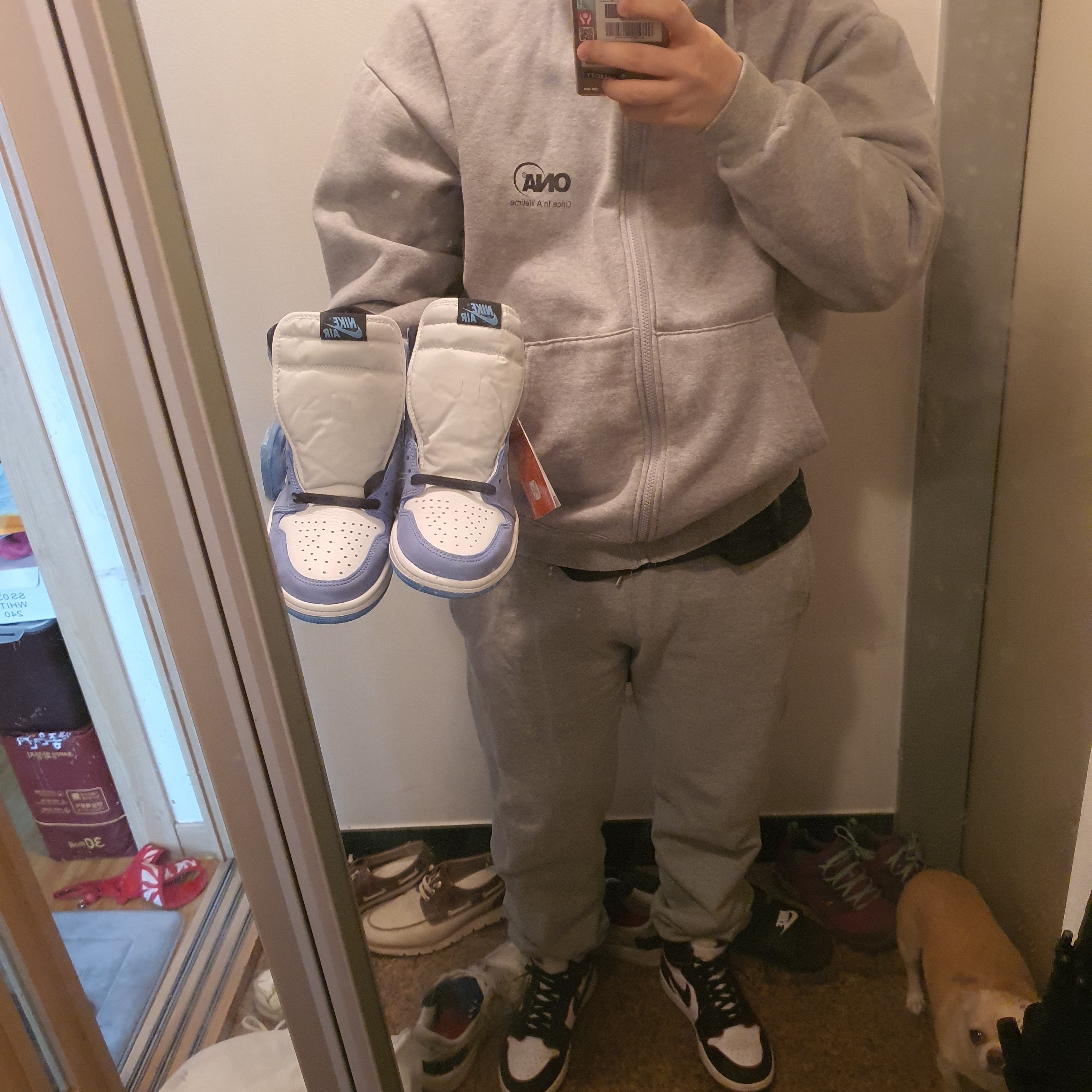 Nike x Readymade Blazer Mid White, Nike Air Force 1 Type 착용 스타일 - 2