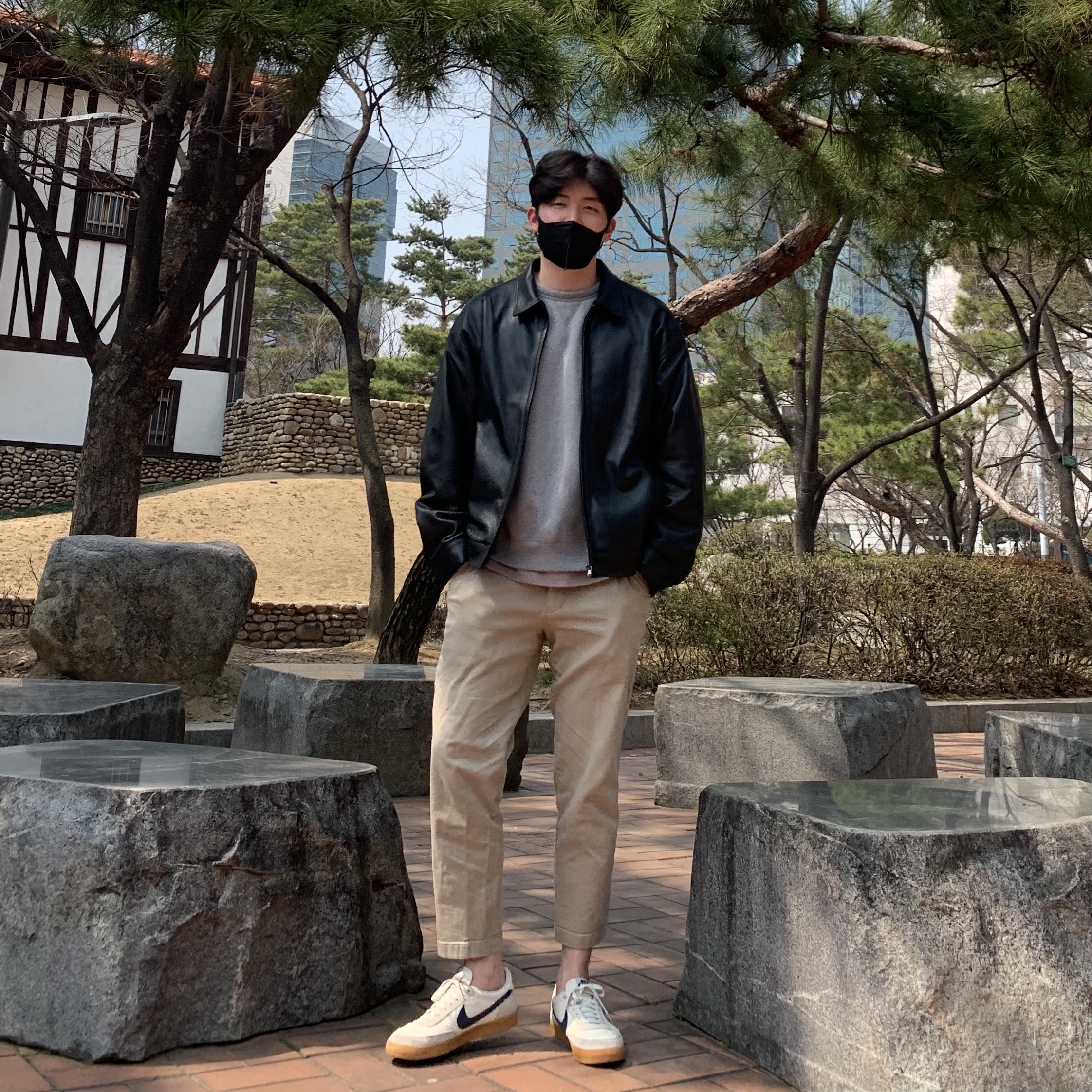 Nike x J.Crew Killshot 2 Sail Midnight Navy 착용 스타일