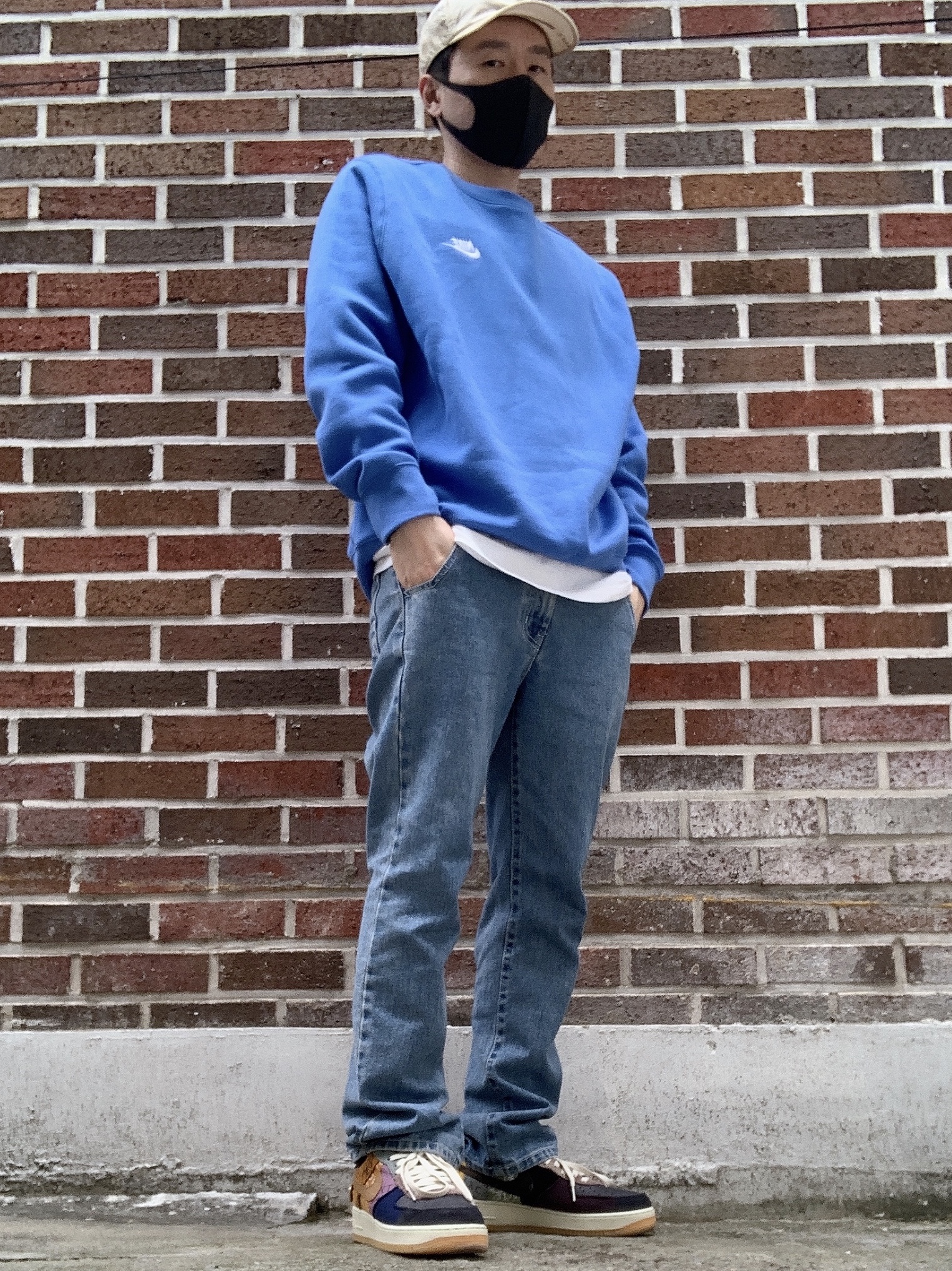 Nike x Travis Scott Air Force 1 Low Cactus Jack 착용 스타일