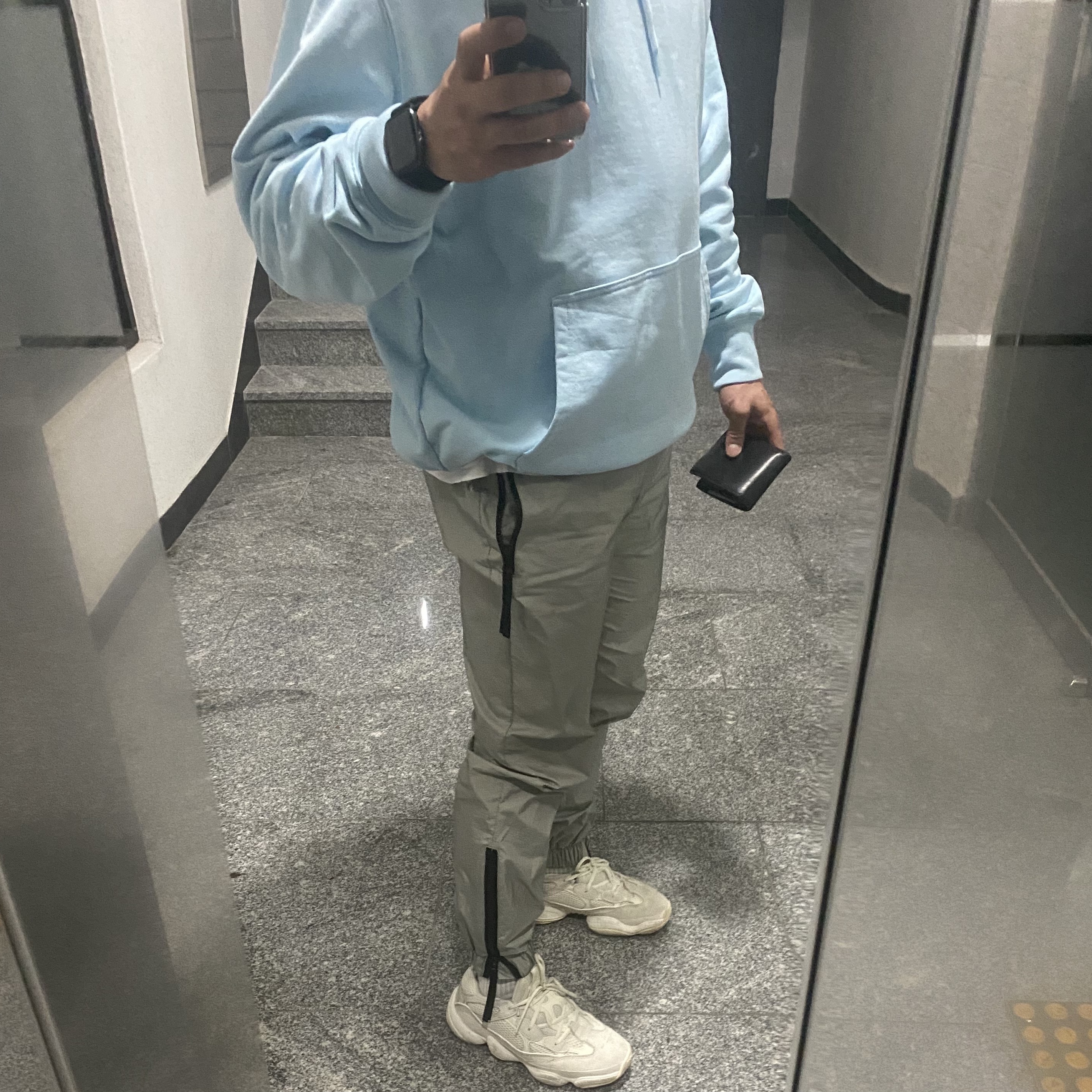 Palace Tri-Dart Hood Pale Blue - 20FW, Adidas Yeezy 500 Bone White 착용 스타일