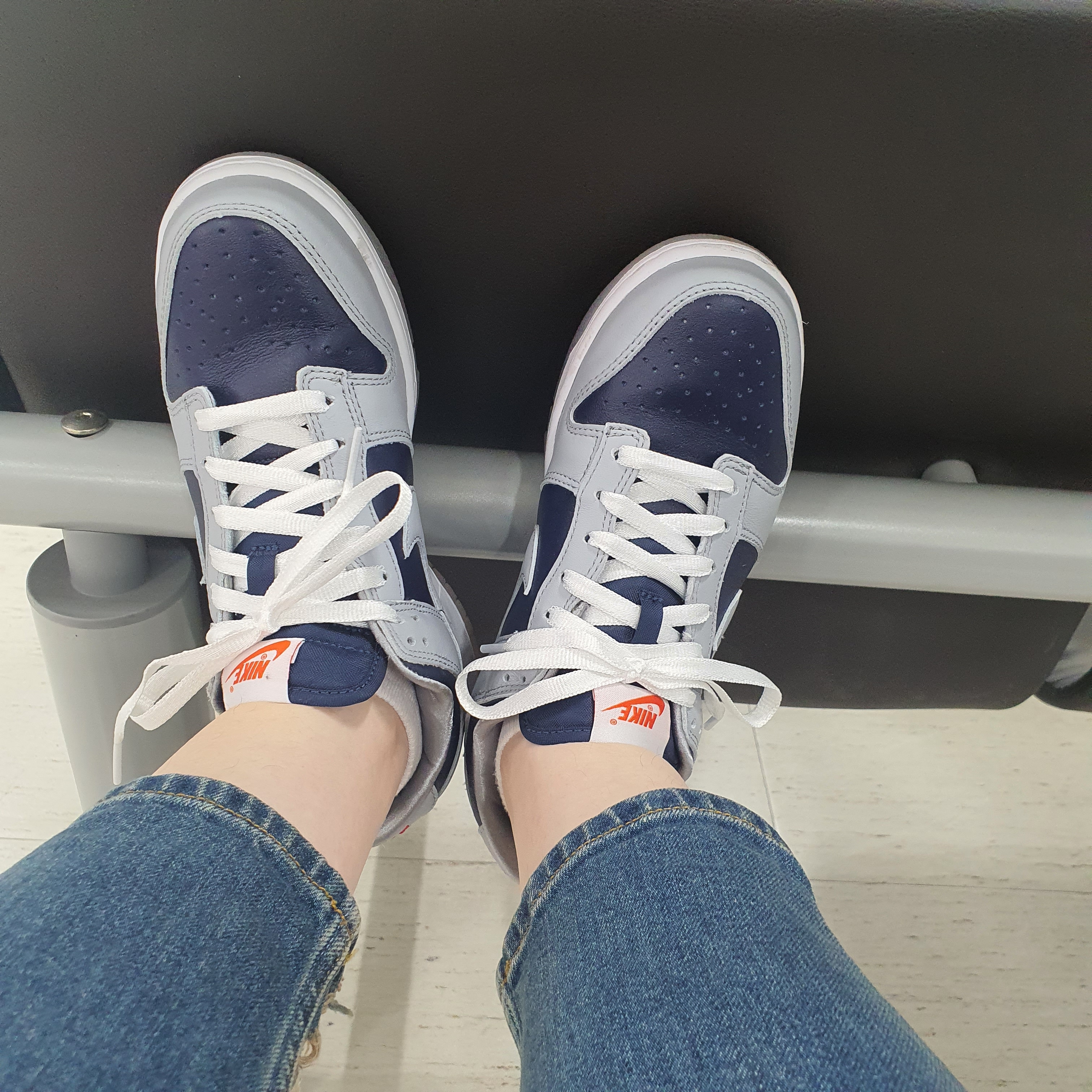 (W) Nike Dunk Low SP College Navy 착용 스타일