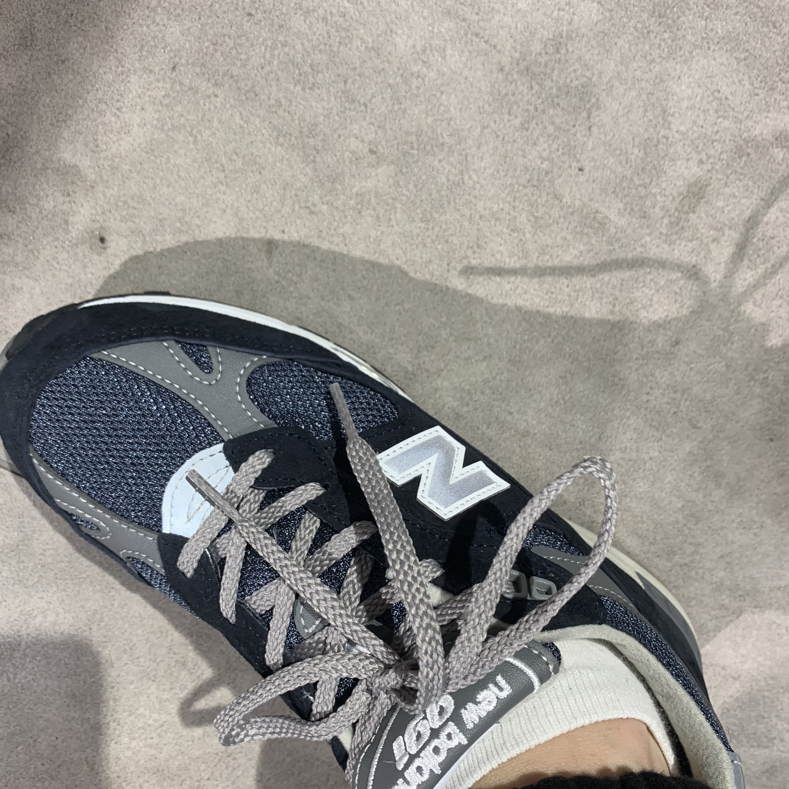 New Balance 991 Made in UK Navy 착용 스타일 - 3