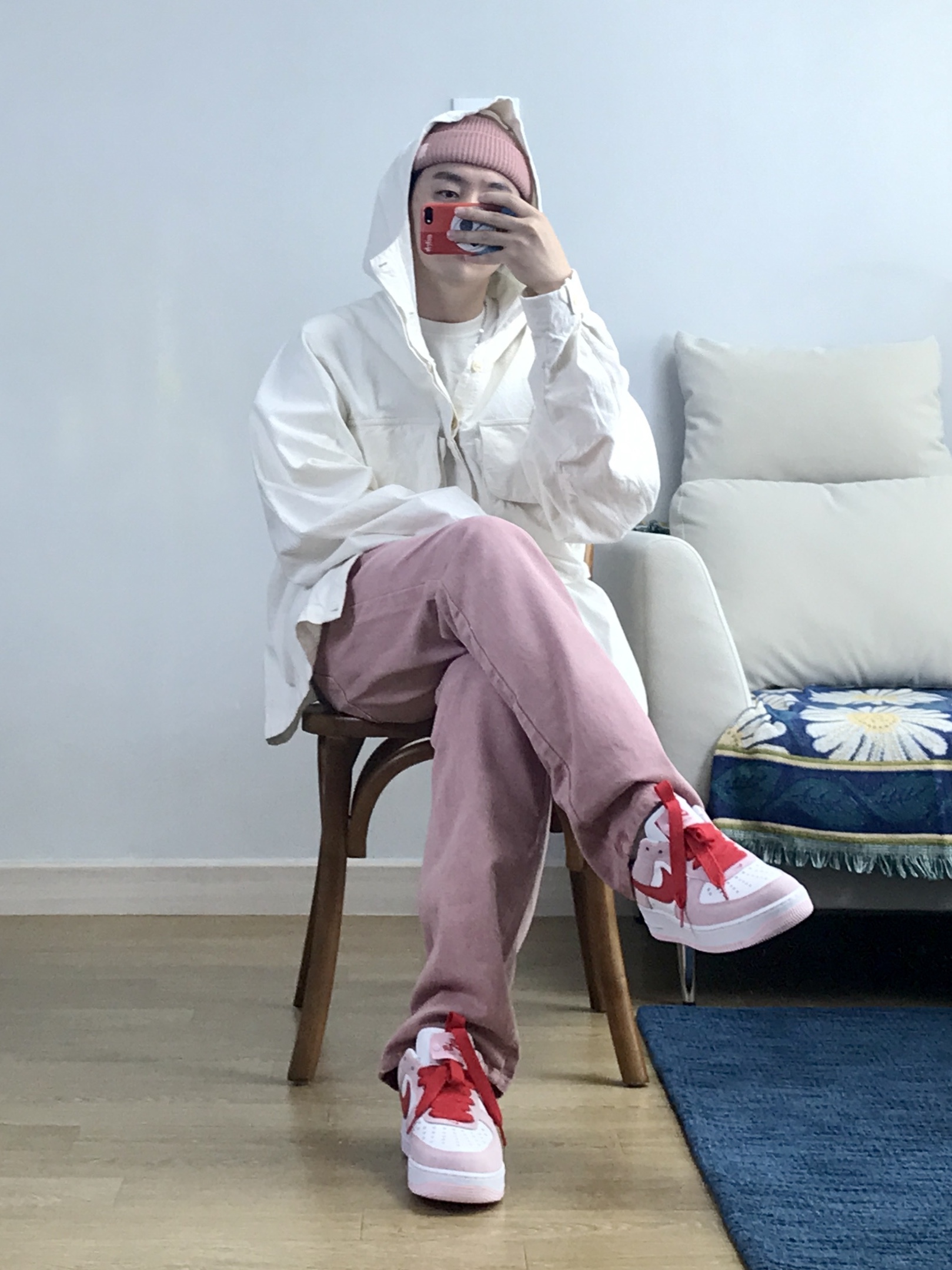 Nike Air Force 1 '07 QS Valentine's Day 착용 스타일