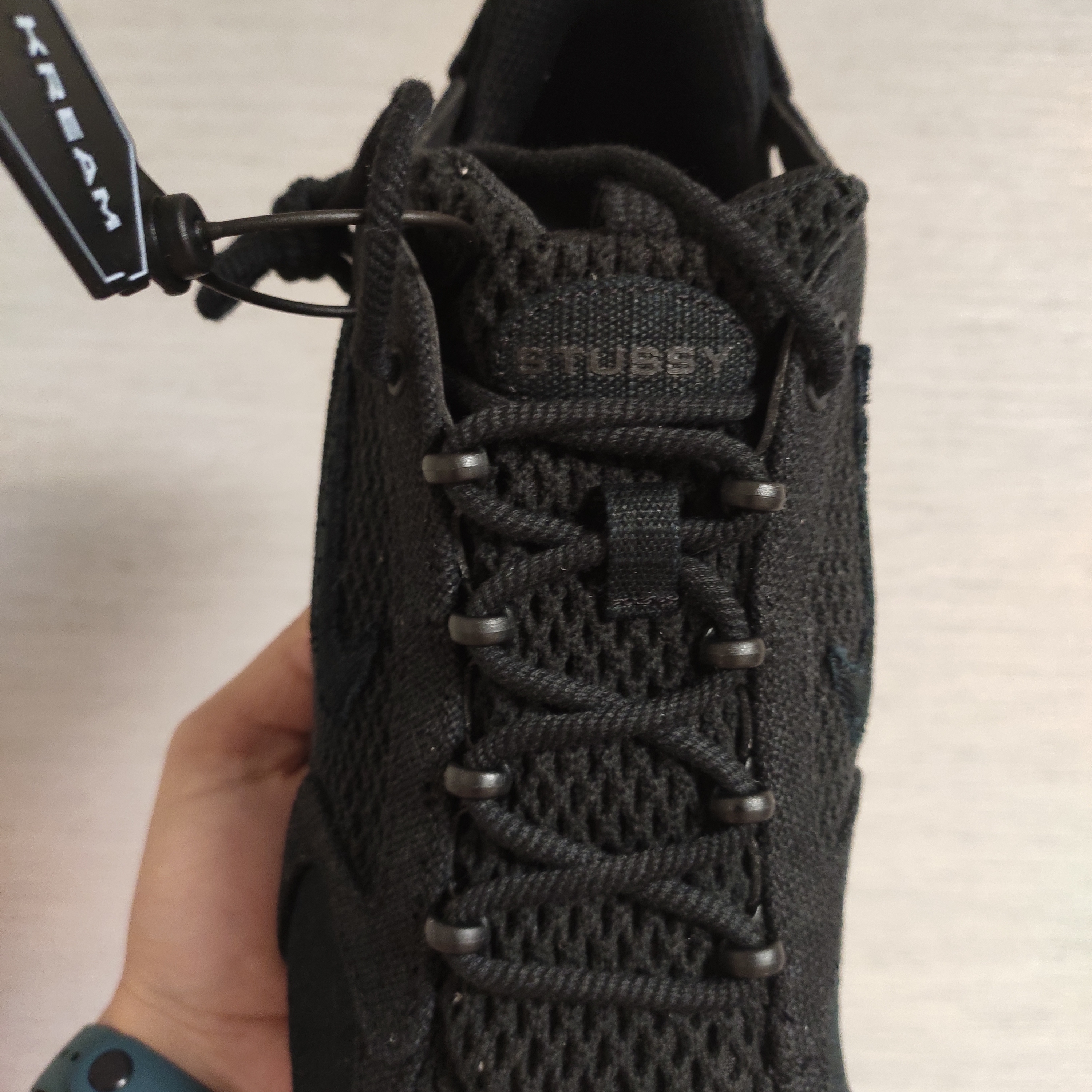 Nike x Stussy Air Zoom Spiridon Cage 2 Black 착용 스타일 - 5
