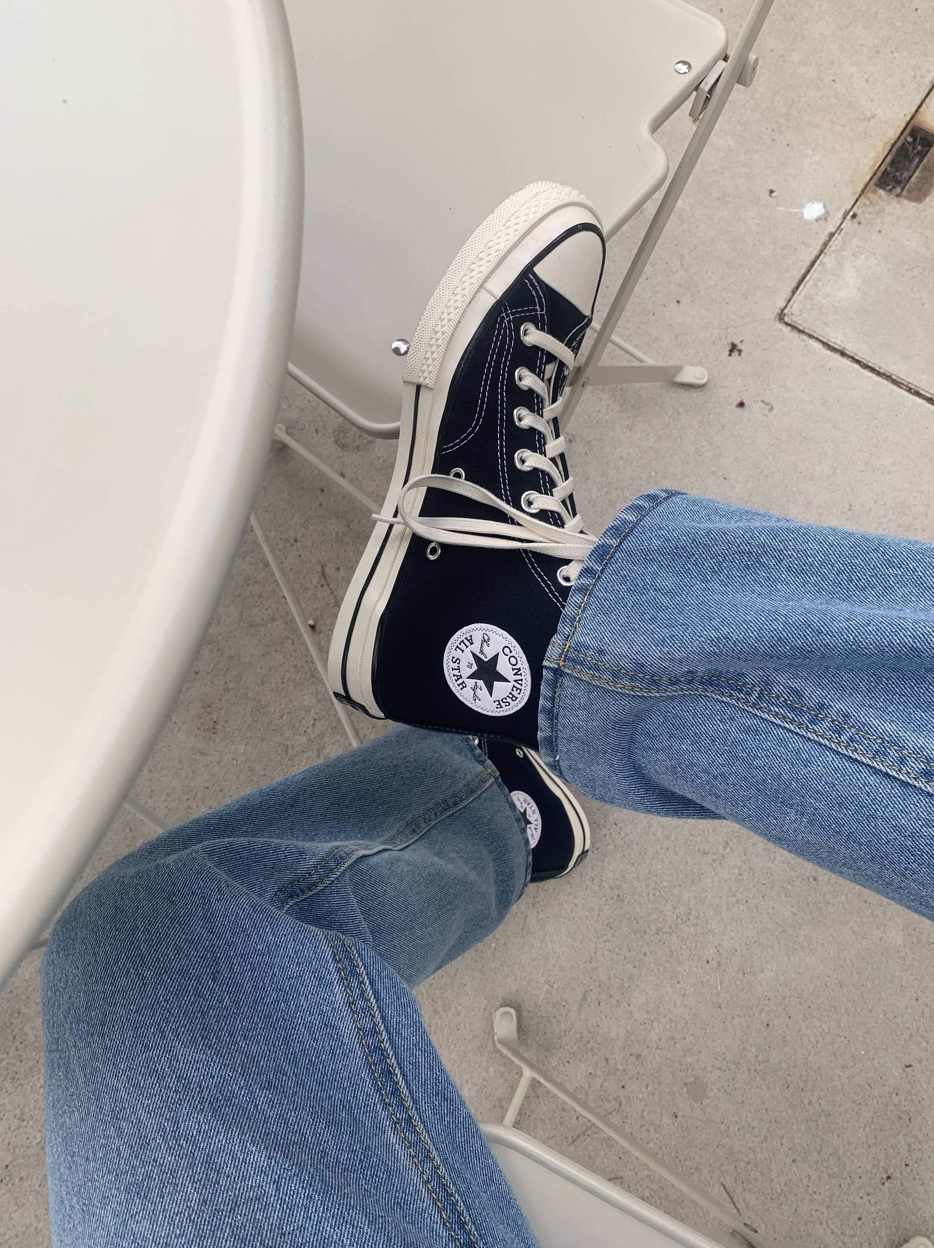 Converse Chuck 70 Hi Black 착용 스타일