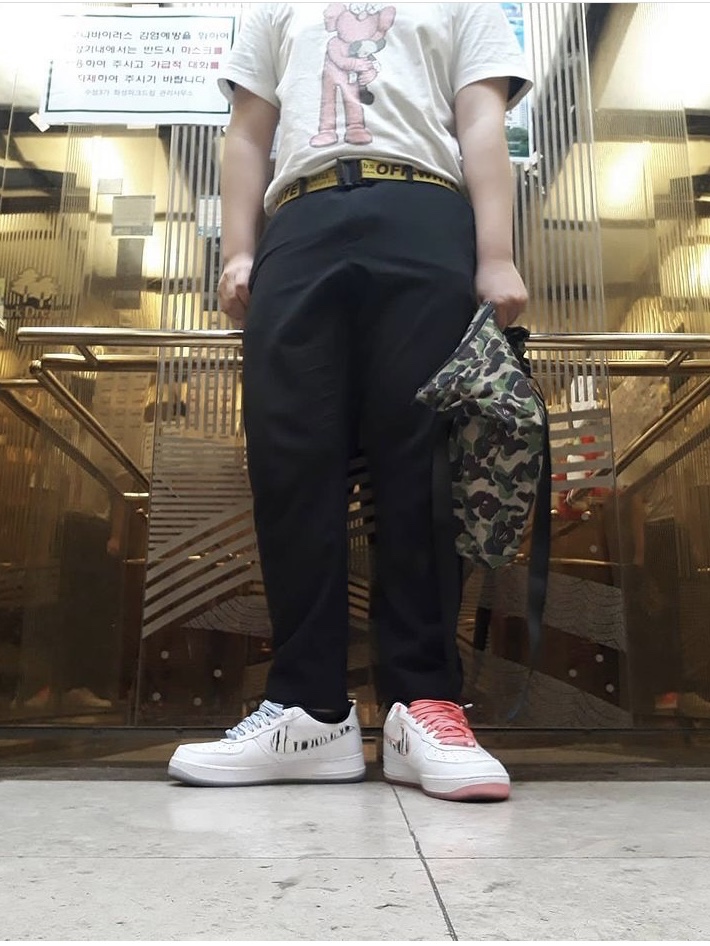 Nike Air Force 1 Low White Tiger South Korea 2020 착용 스타일