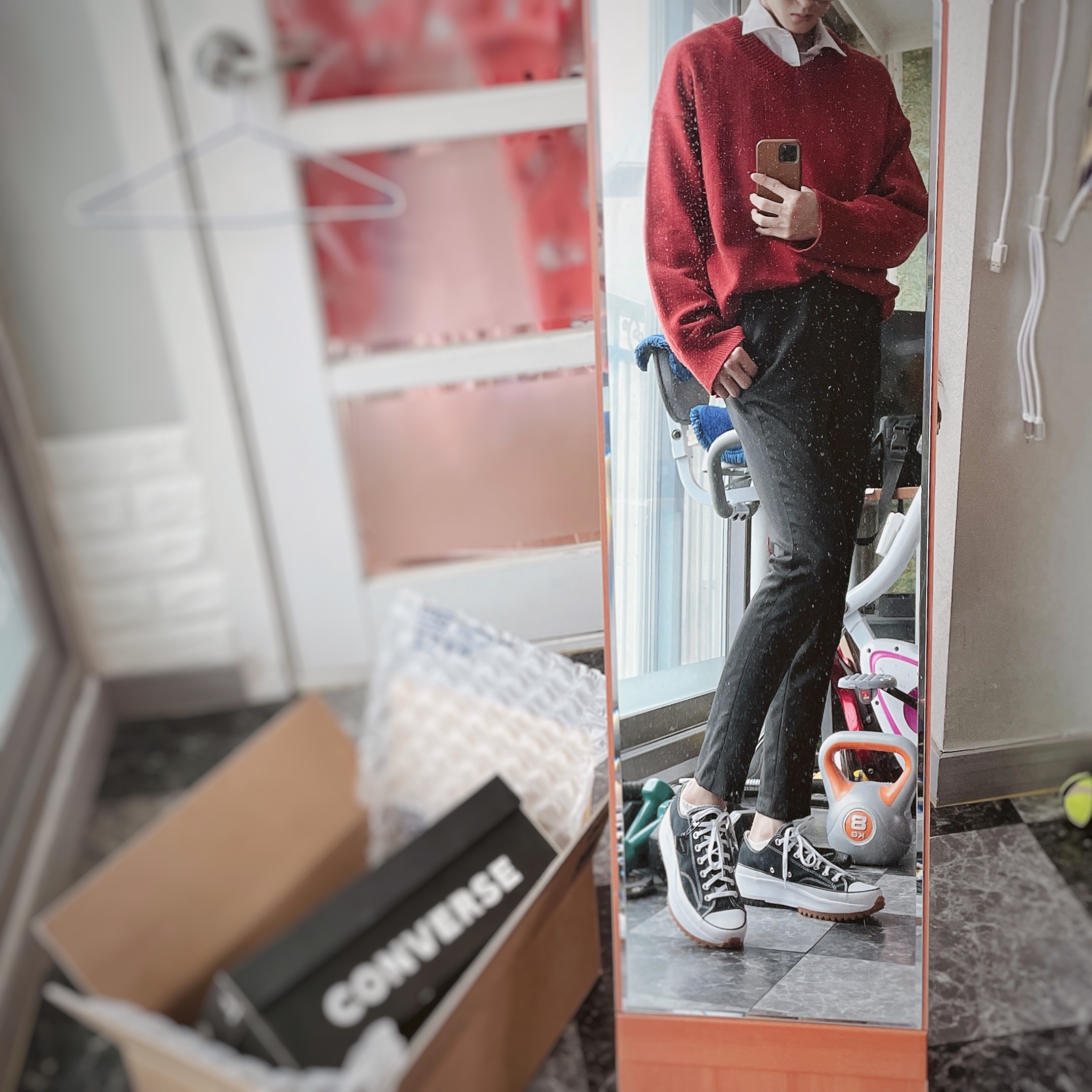 Converse Run Star Hike Low Black 착용 스타일