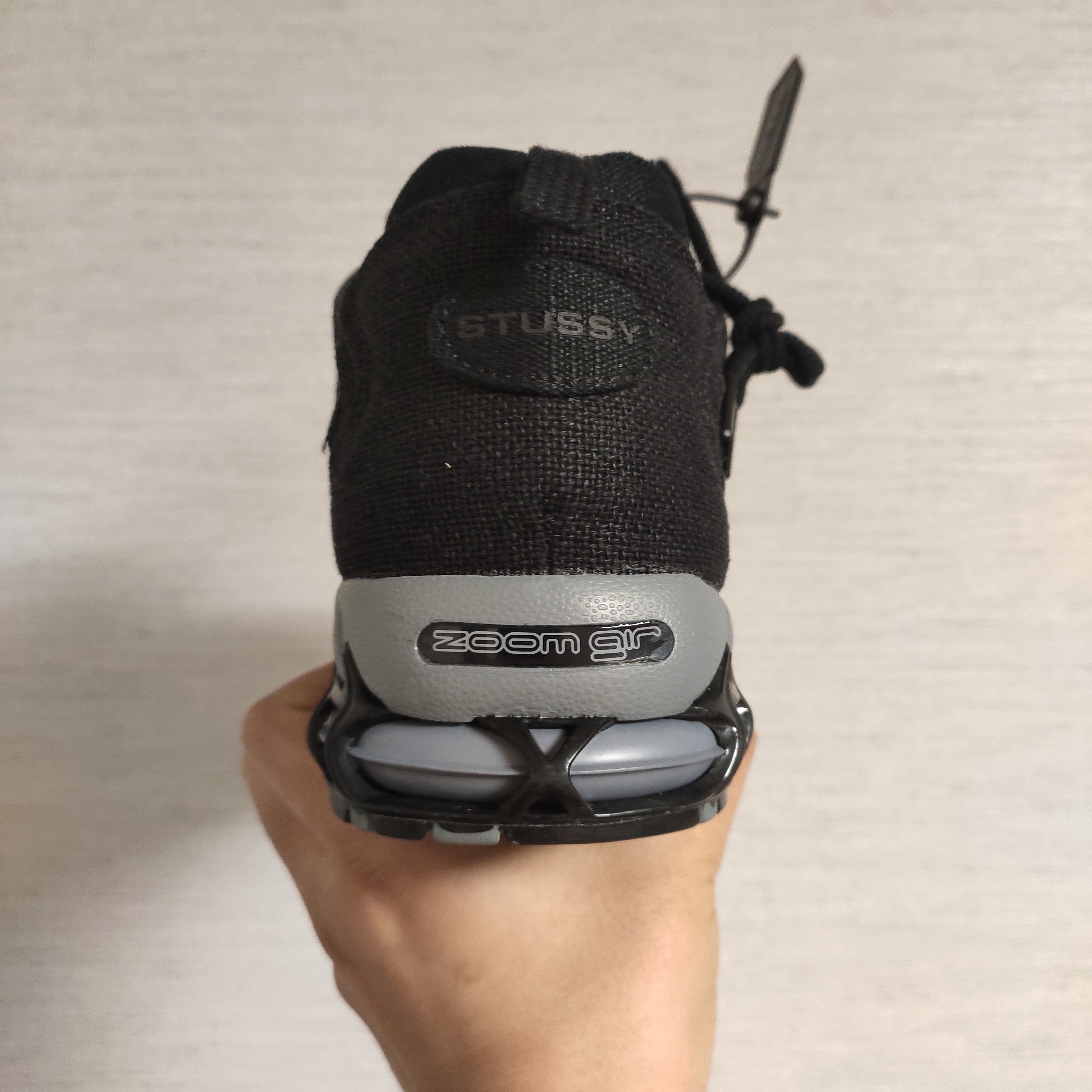 Nike x Stussy Air Zoom Spiridon Cage 2 Black 착용 스타일 - 3