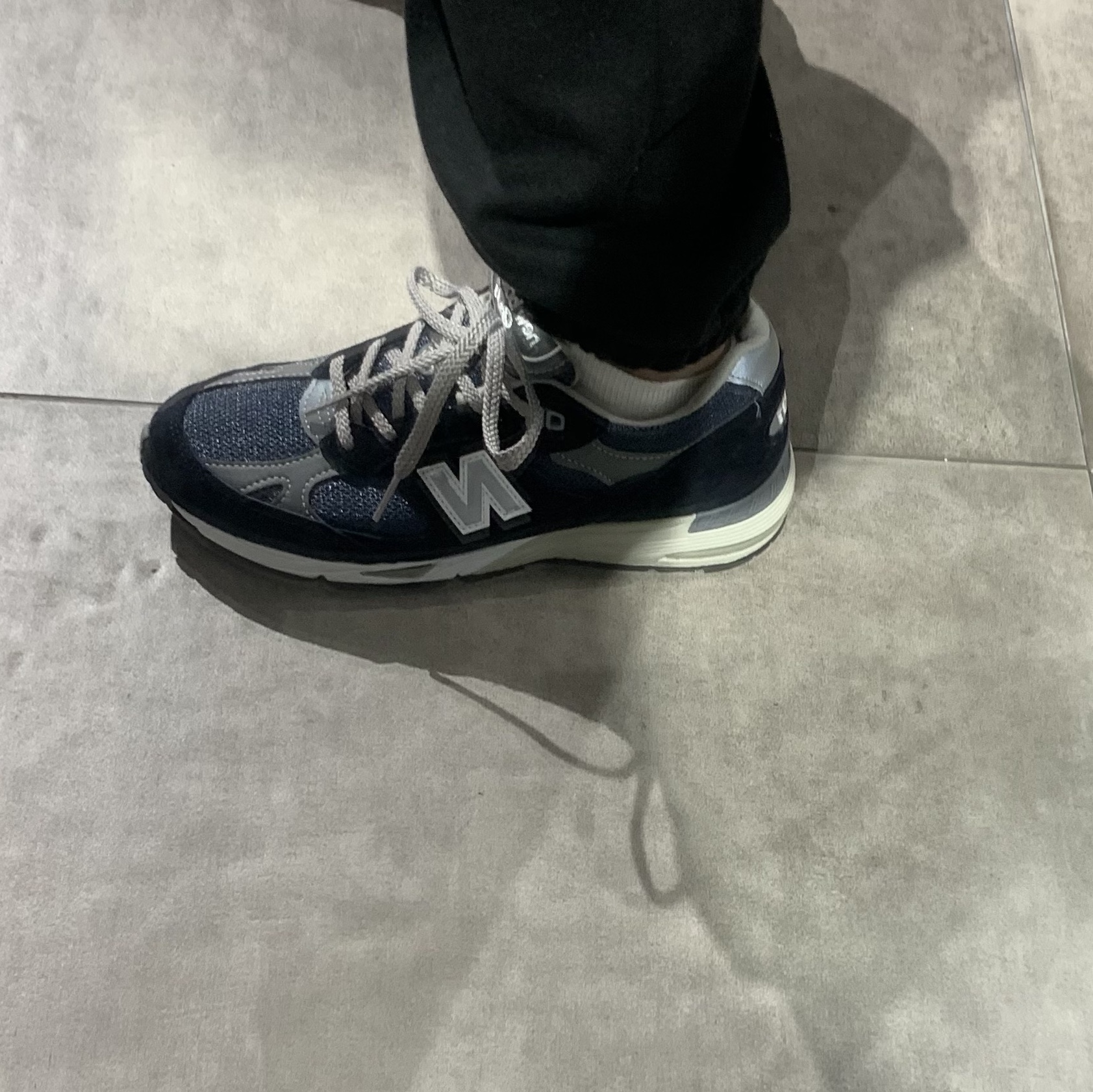 New Balance 991 Made in UK Navy 착용 스타일 - 2