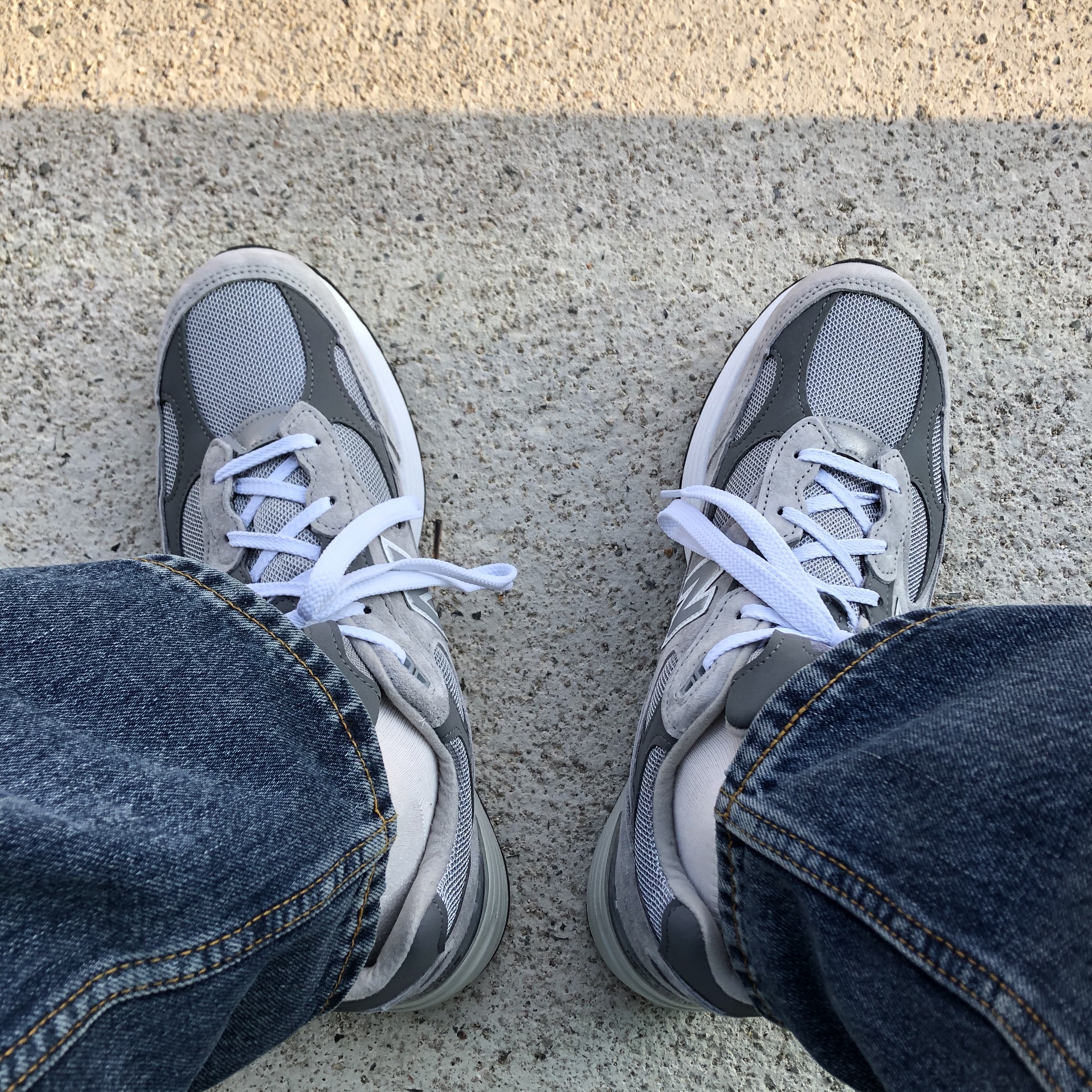 New Balance 992 Made in USA Grey - D Standard 착용 스타일