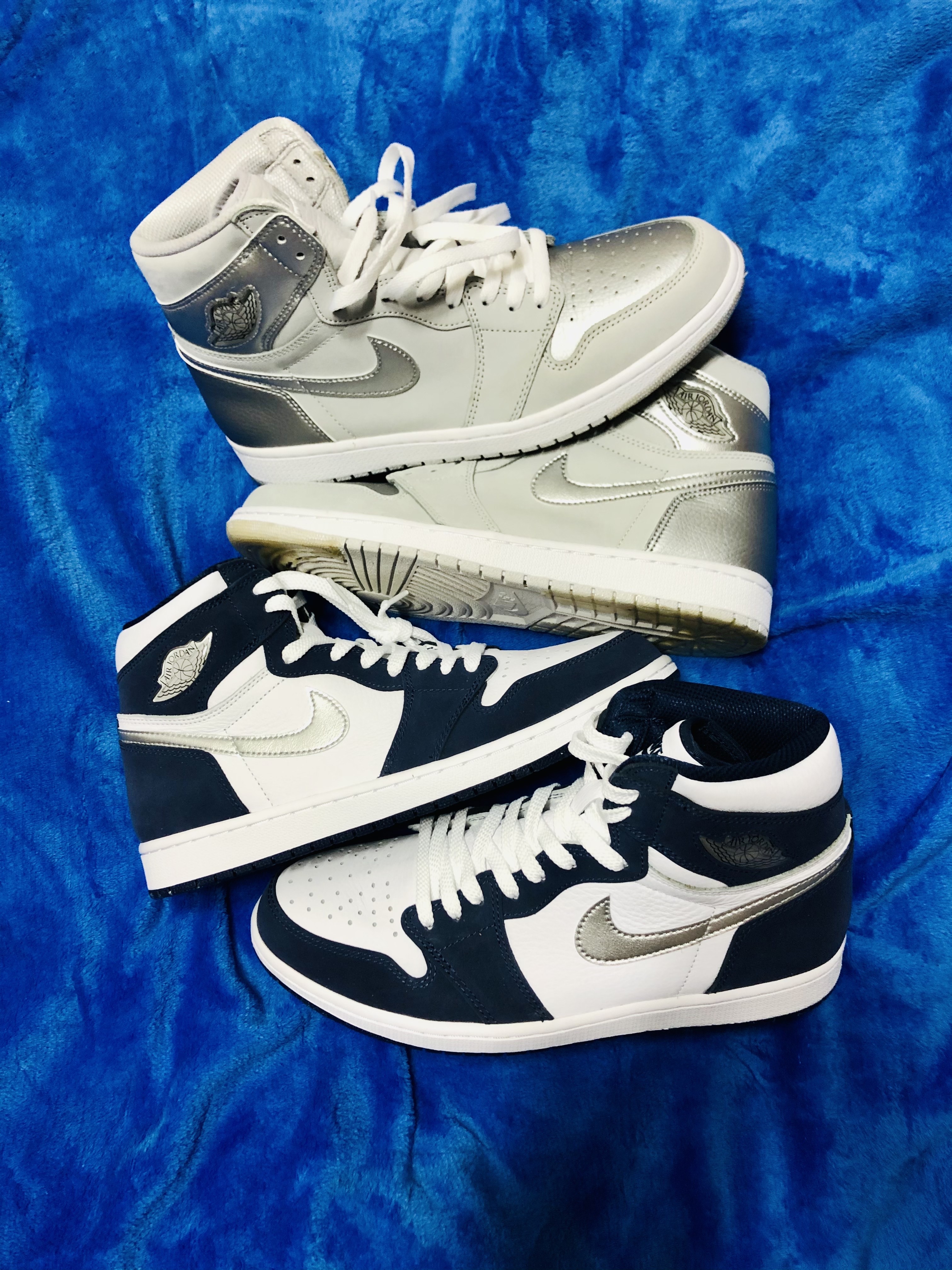Jordan 1 Retro High OG CO.JP Midnight Navy, Jordan 1 Retro High OG CO.JP Neutral Grey 착용 스타일 - 2