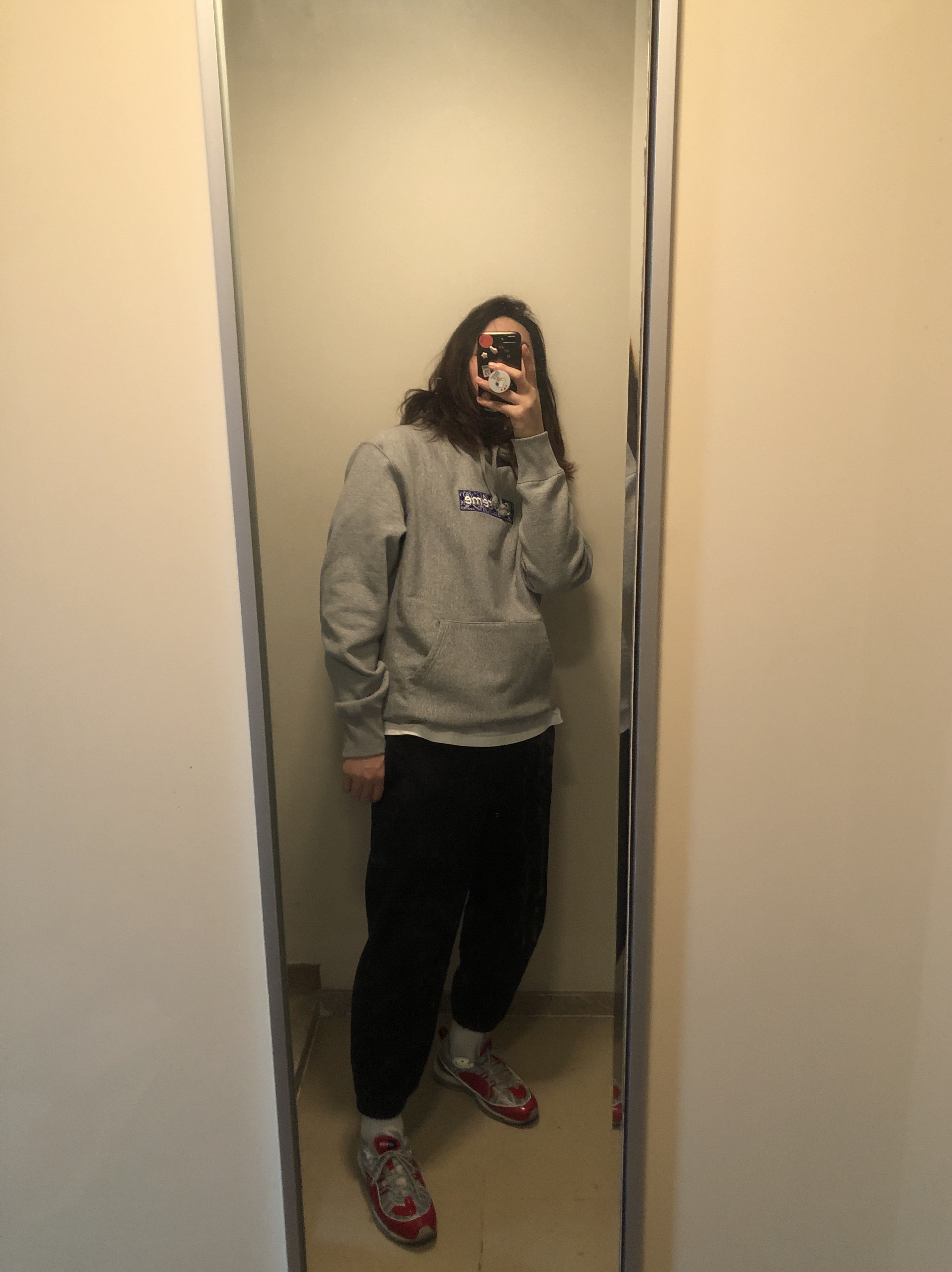 Supreme Bandana Box Logo Hooded Sweatshirt Heather Grey - 19FW, Nike x Supreme Air Max 98 Varsity Red 착용 스타일