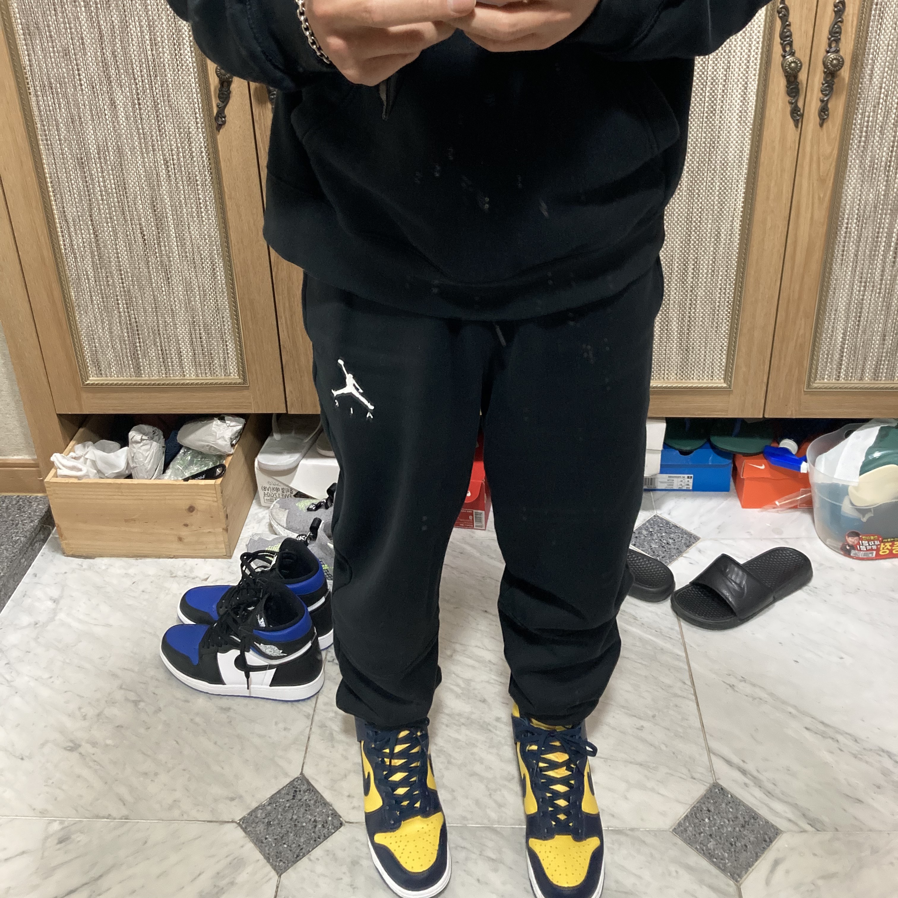 Nike Dunk High SP Maize & Blue 착용 스타일