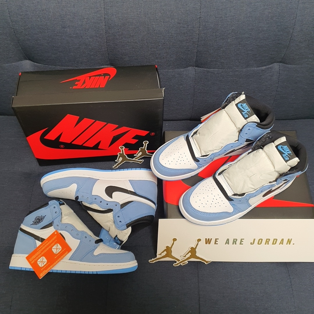 Jordan 1 Retro High OG University Blue, (GS) Jordan 1 Retro High OG University Blue 착용 스타일 - 1