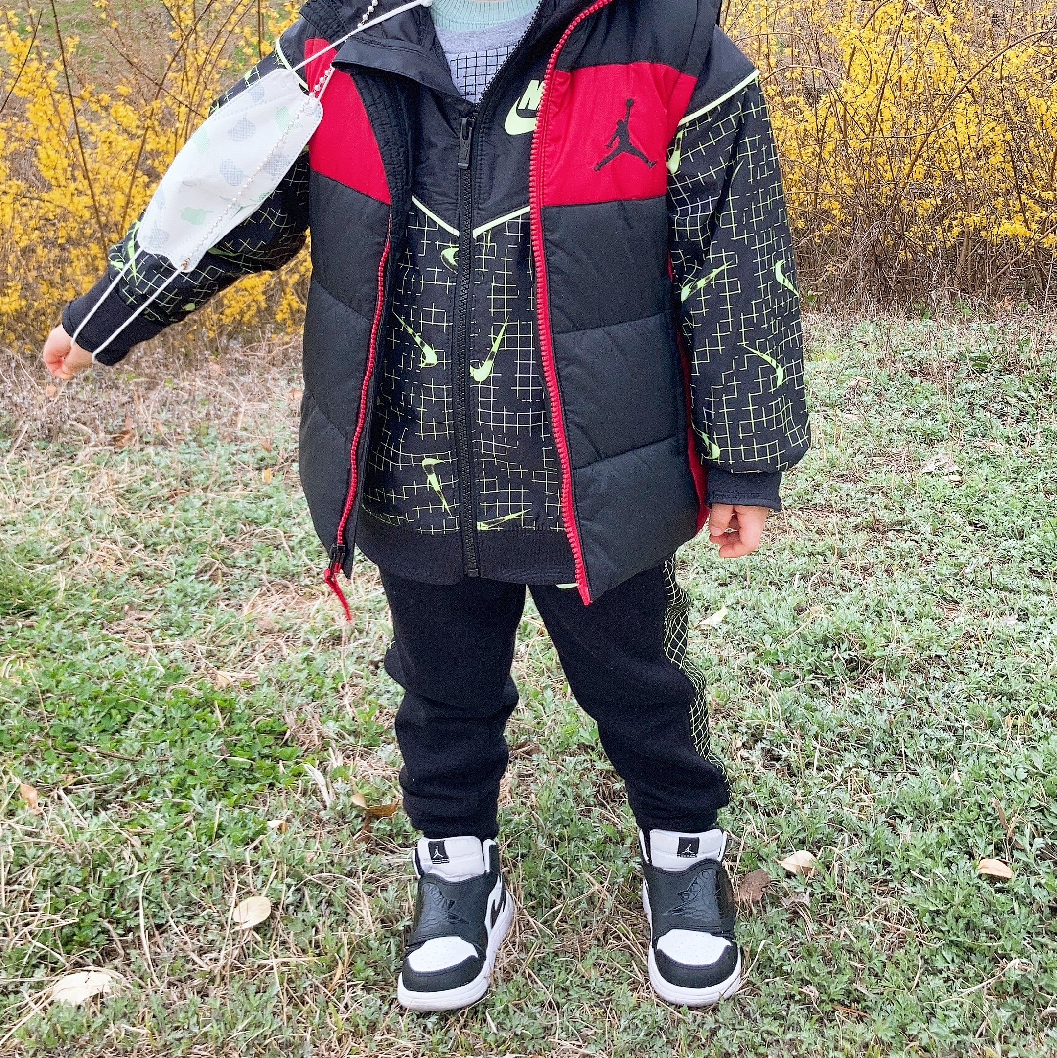 (TD) Sky Jordan 1 Black White 착용 스타일