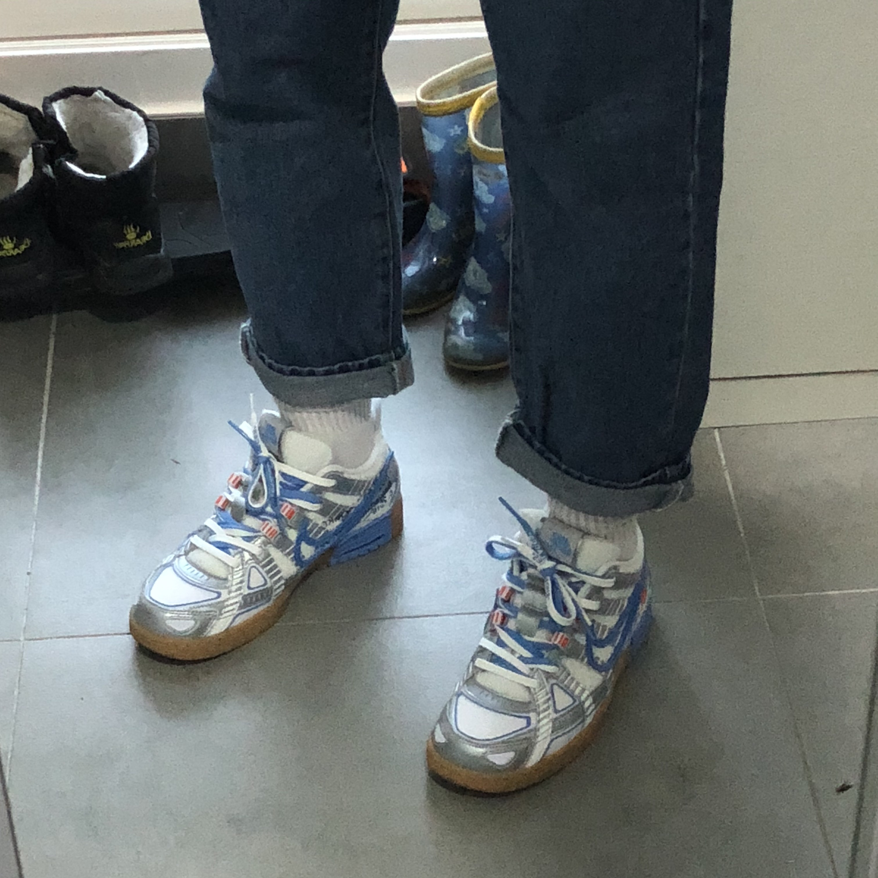 Nike x Off-White Air Rubber Dunk University Blue 착용 스타일 - 3