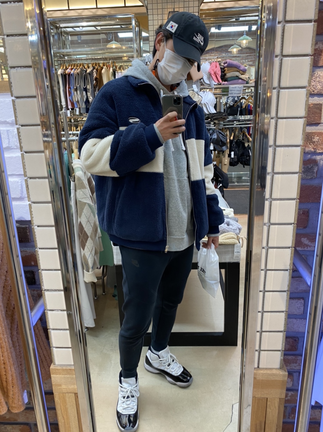 Jordan 11 Retro Concord 2018, Nike H86 Korea Cap Black 착용 스타일
