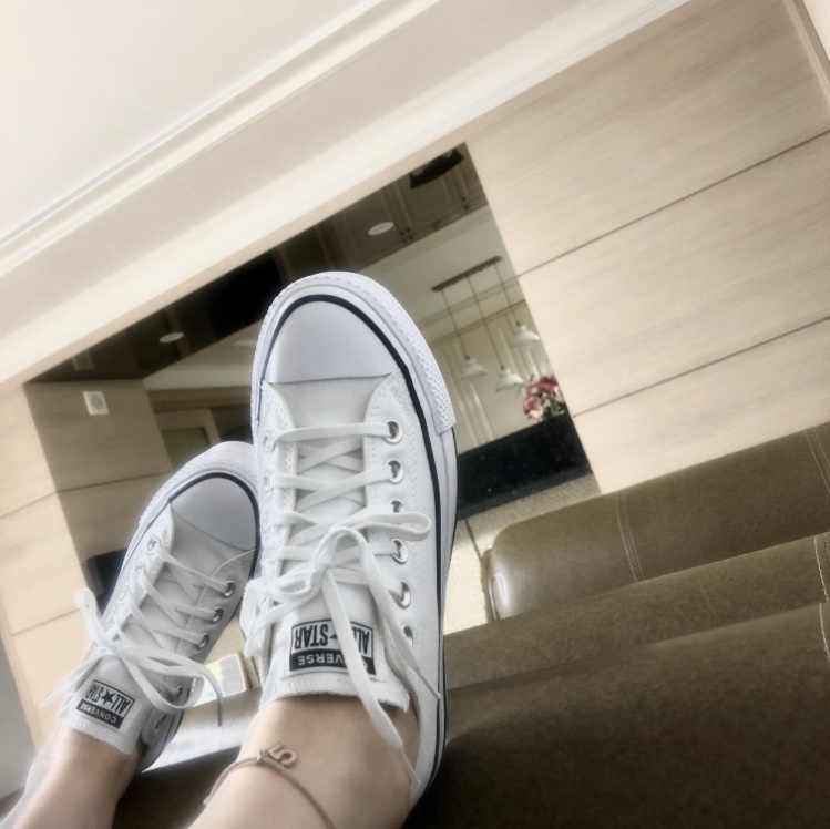 (W) Converse Chuck Taylor All Star Lift Ox White Black 착용 스타일