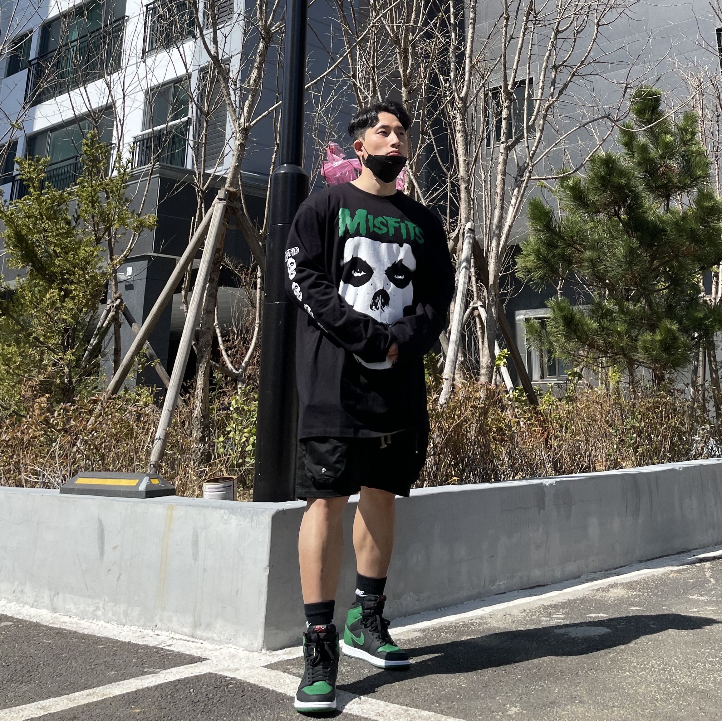 Jordan 1 Retro High OG Pine Green Black 착용 스타일