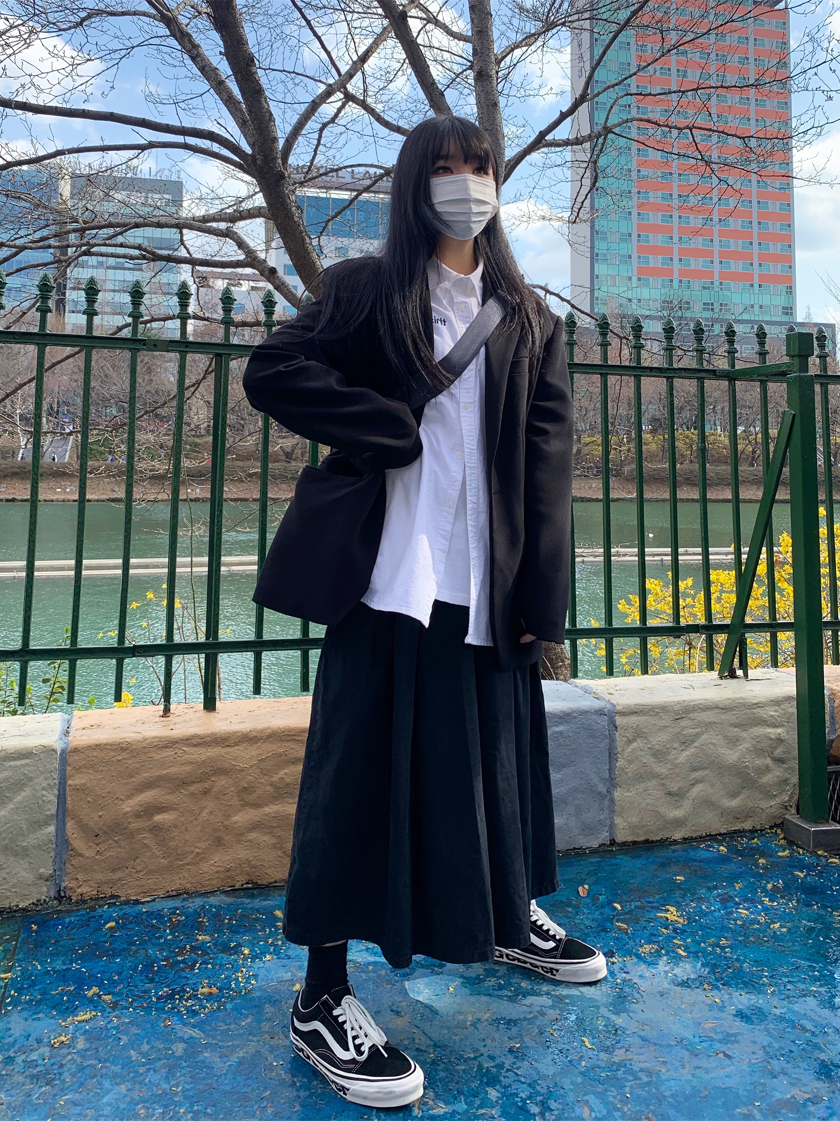 Vans Vault x CDG OG Old Skool LX Side Wall 착용 스타일