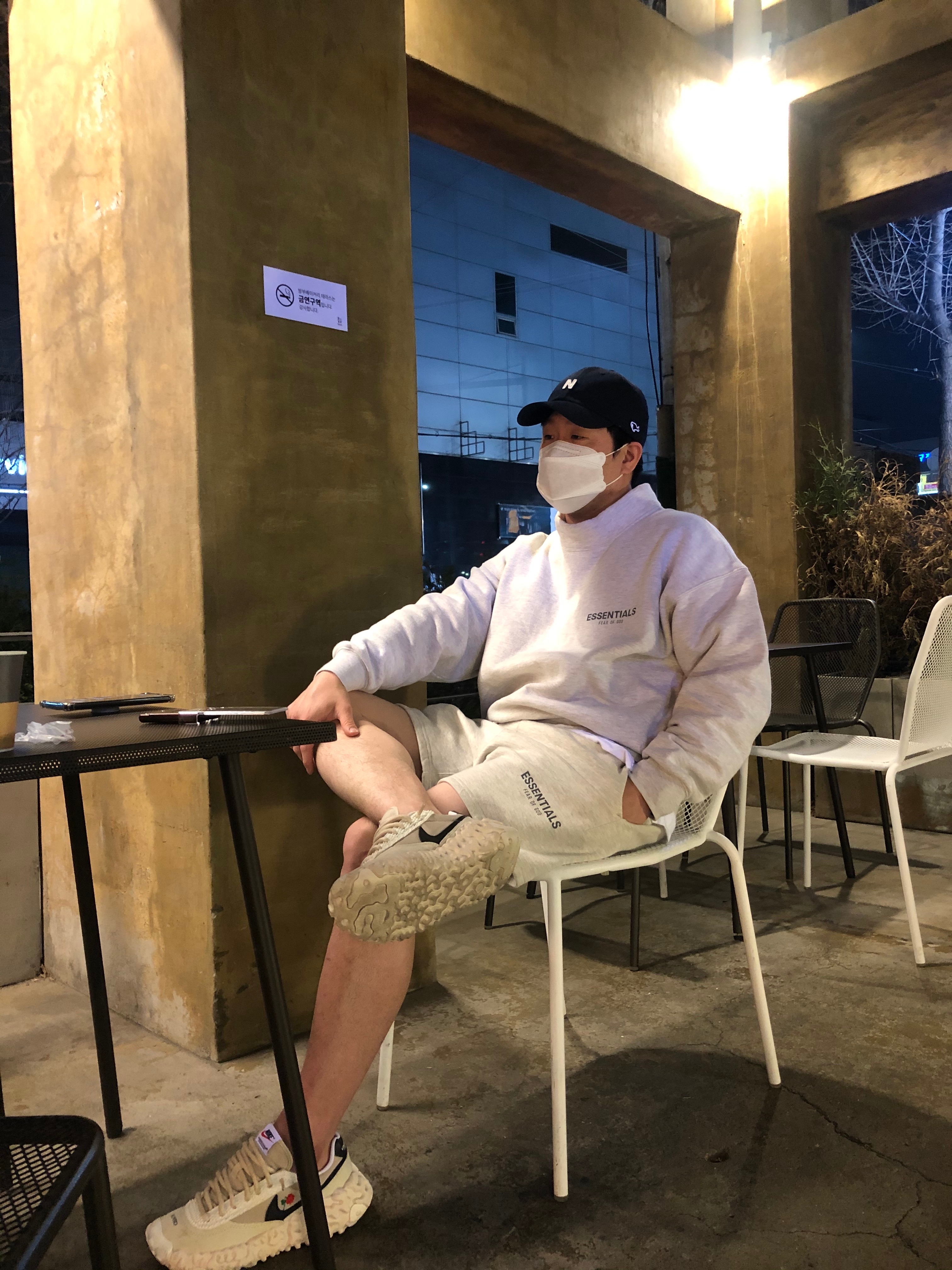 Nike x Undercover Overbreak SP Overcast, Essentials Fleece Shorts Oatmeal Heather - 20FW 착용 스타일 - 1