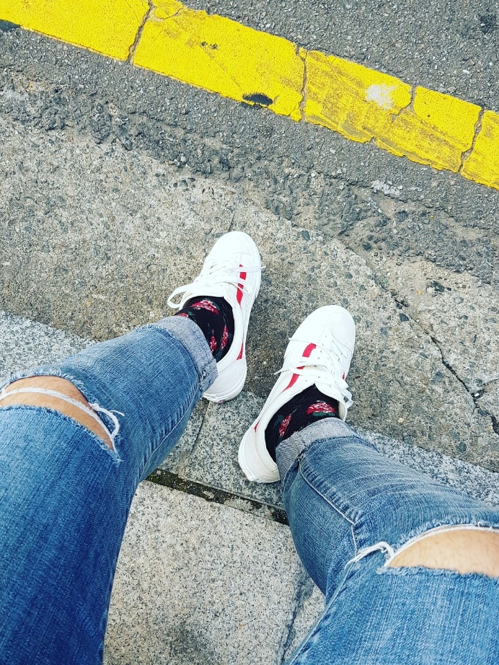 Vans Vault OG Style 36 LX Red 착용 스타일
